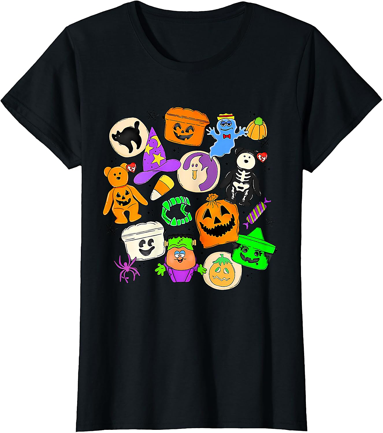 Vintage 90s Halloween Collage T-Shirt | Cute Ghost Tee