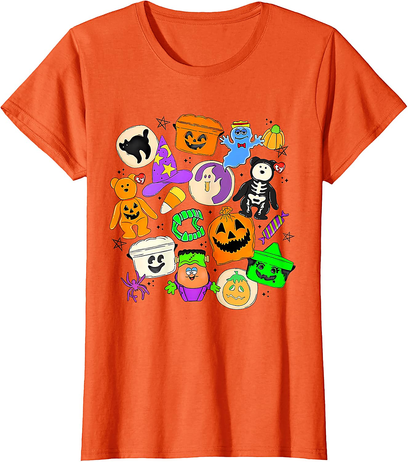 Vintage 90s Halloween Collage T-Shirt | Cute Ghost Tee