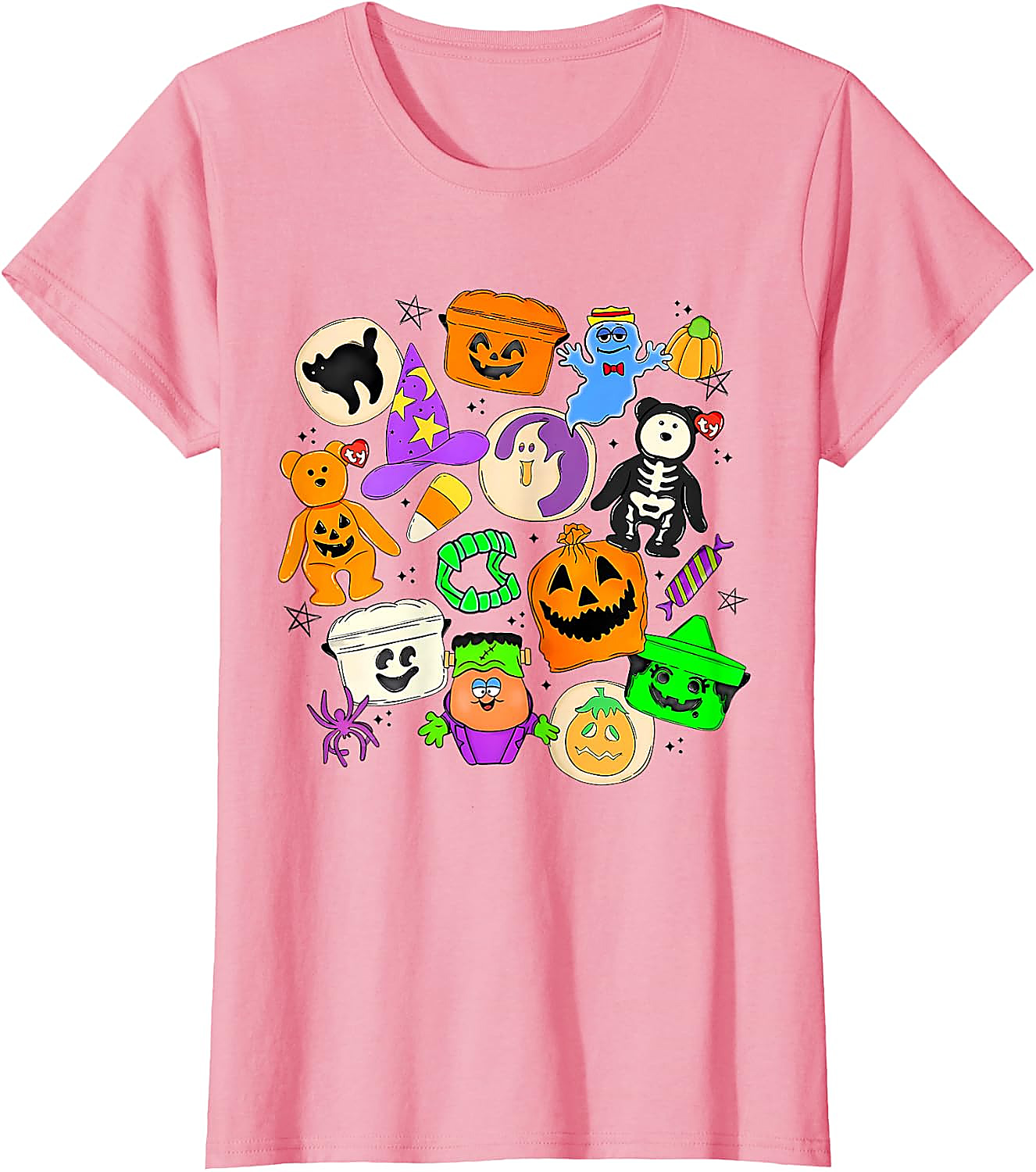 Vintage 90s Halloween Collage T-Shirt | Cute Ghost Tee