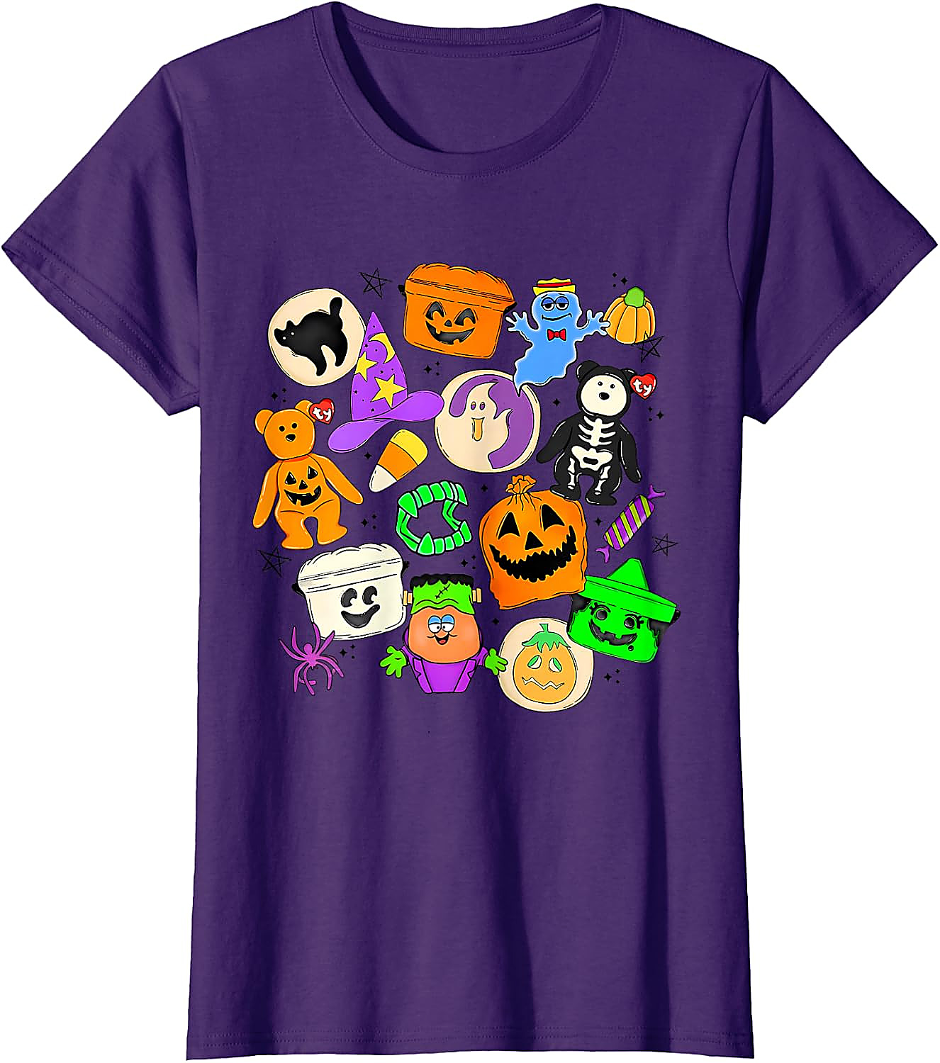 Vintage 90s Halloween Collage T-Shirt | Cute Ghost Tee