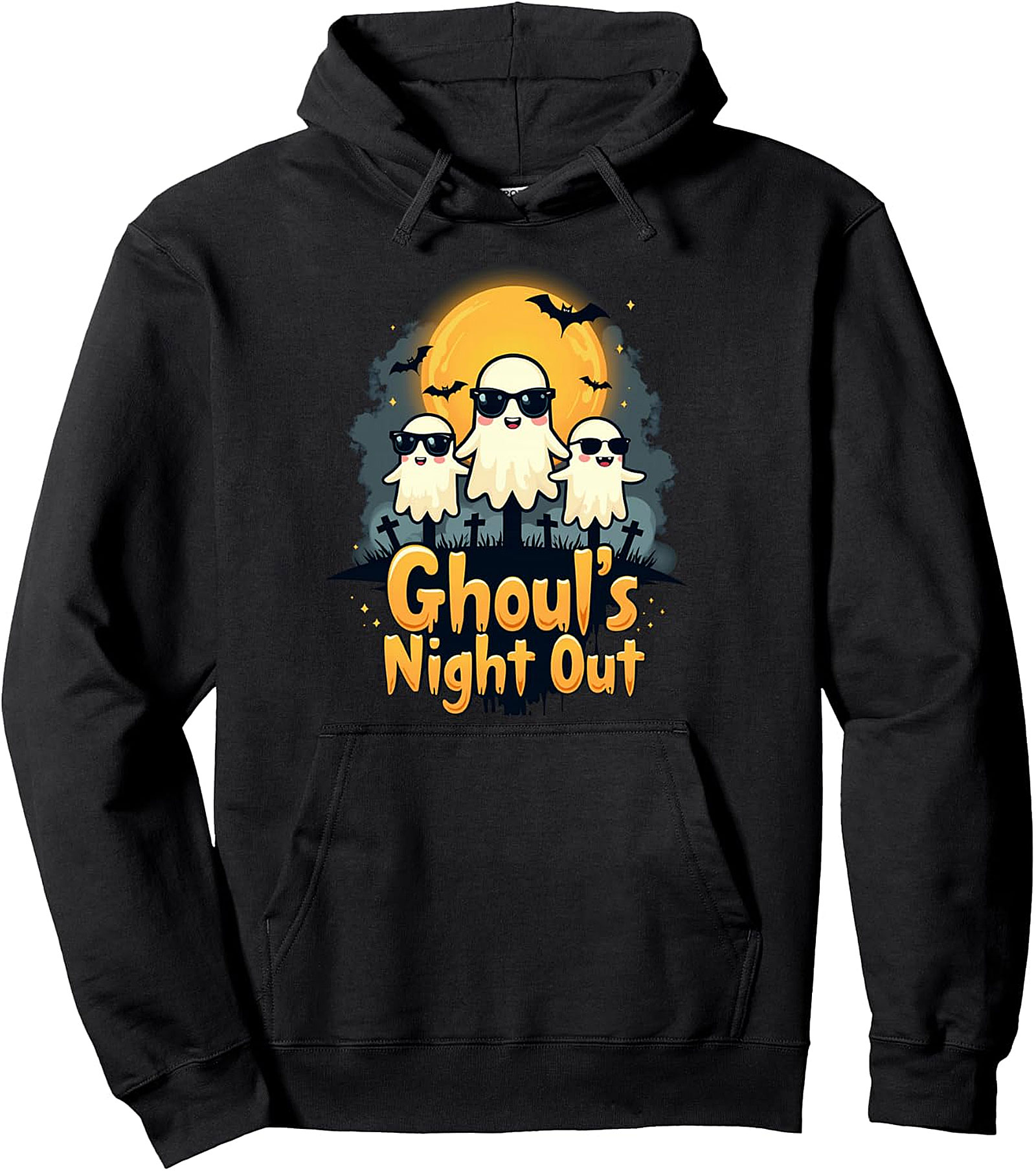 Ghoul's Night Out Funny Ghost Halloween Pullover Hoodie