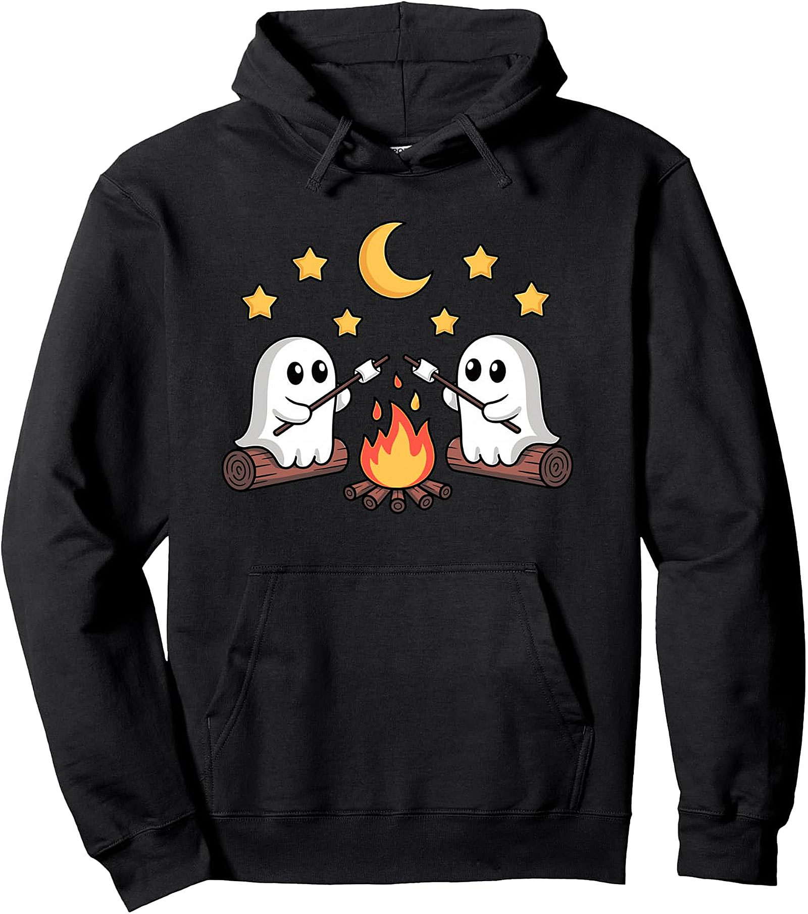 Funny Ghosts Roasting Marshmallows Hoodie | Cozy Pullover