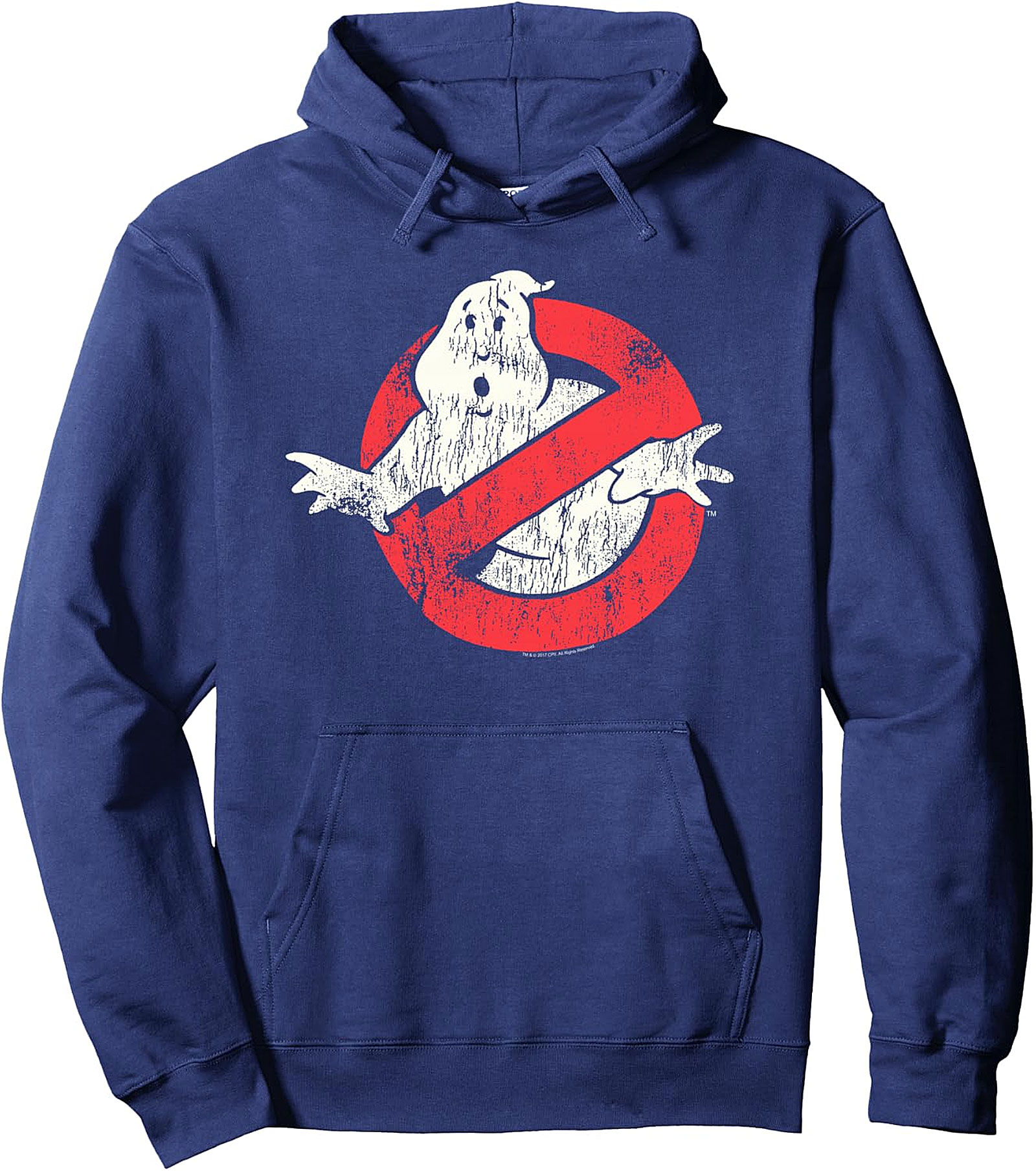 Ghostbusters Vintage Distressed Pullover Hoodie | Retro