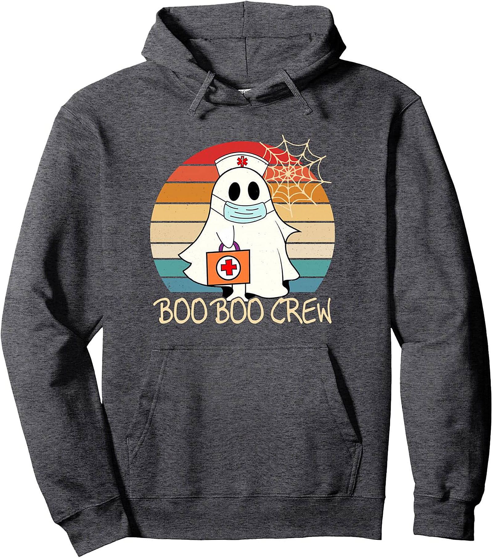Boo Crew Ghost Nurse Halloween Pullover Hoodie