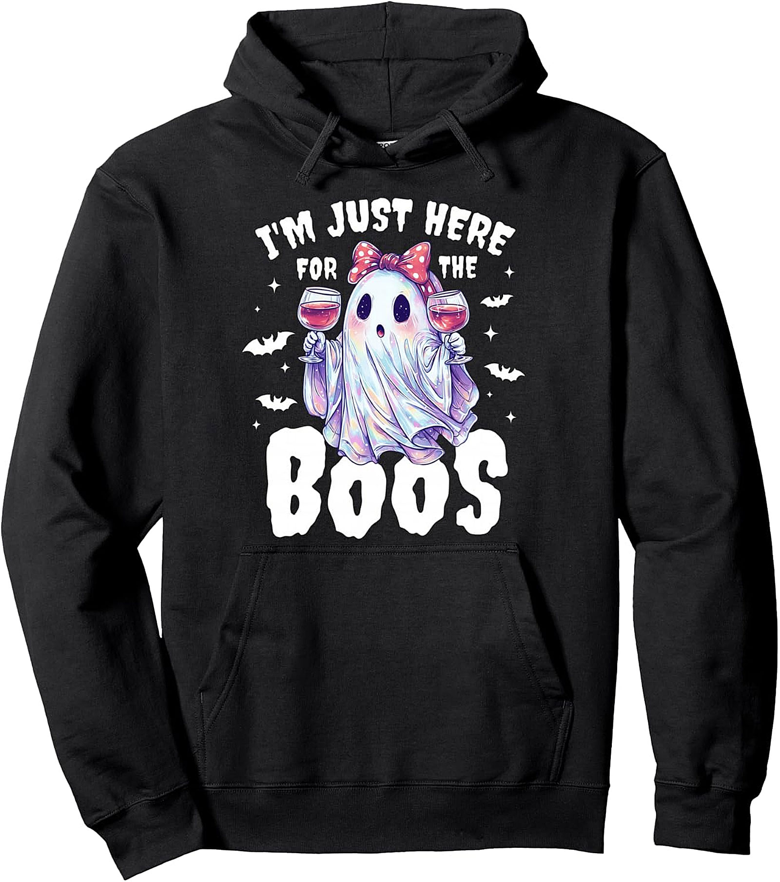 Funny Ghost Halloween Pullover Hoodie - I'm Here For The Boos