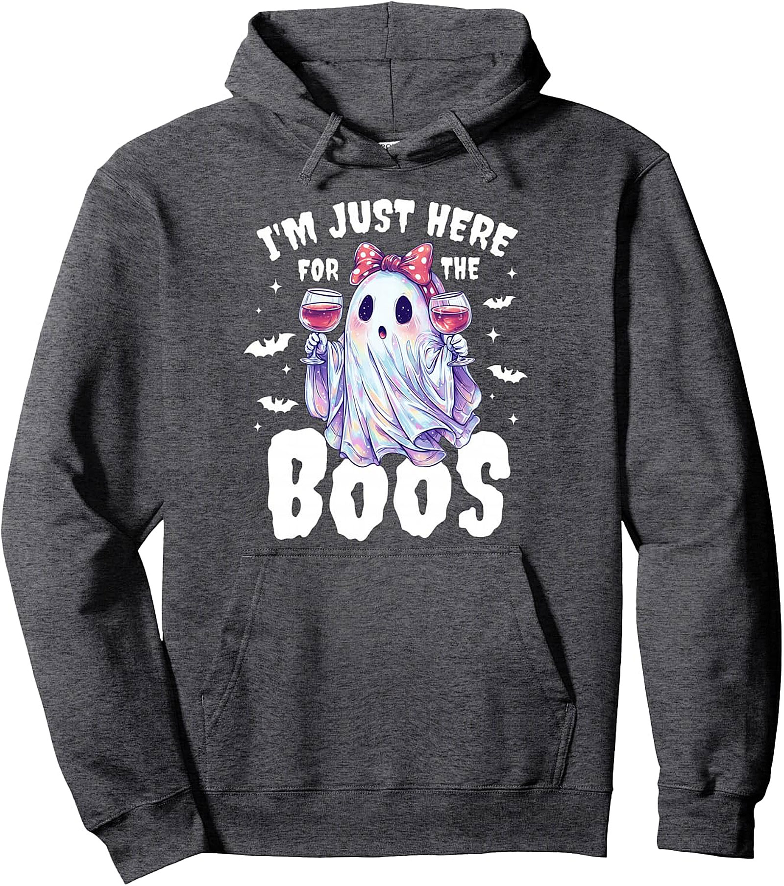  Funny Ghost Halloween Pullover Hoodie - I'm Here For The Boos
