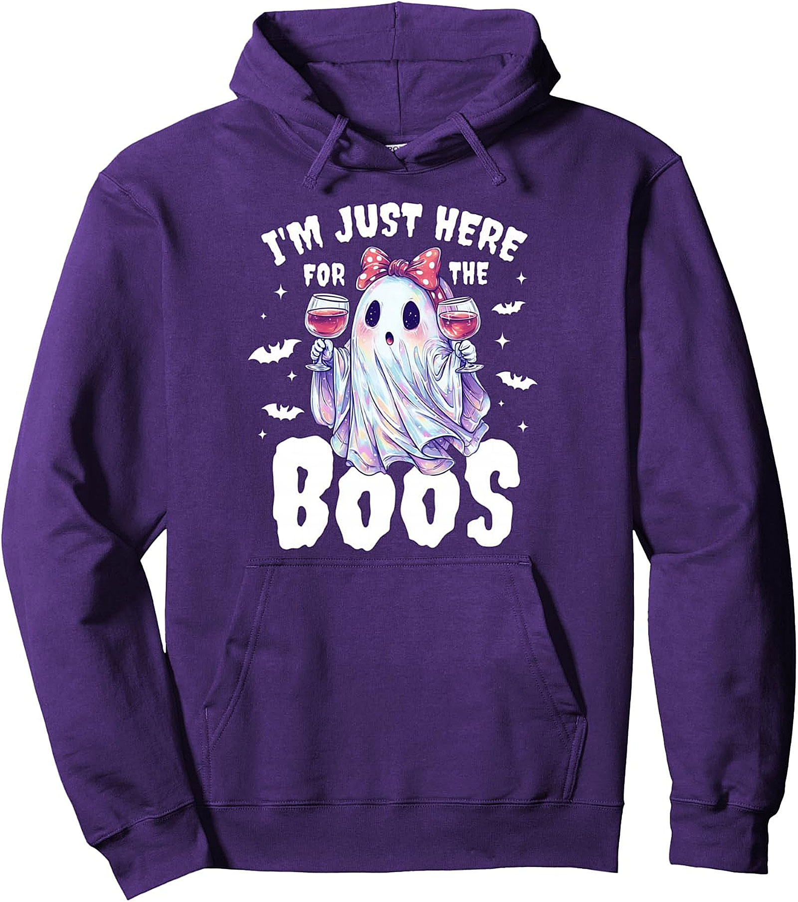  Funny Ghost Halloween Pullover Hoodie - I'm Here For The Boos