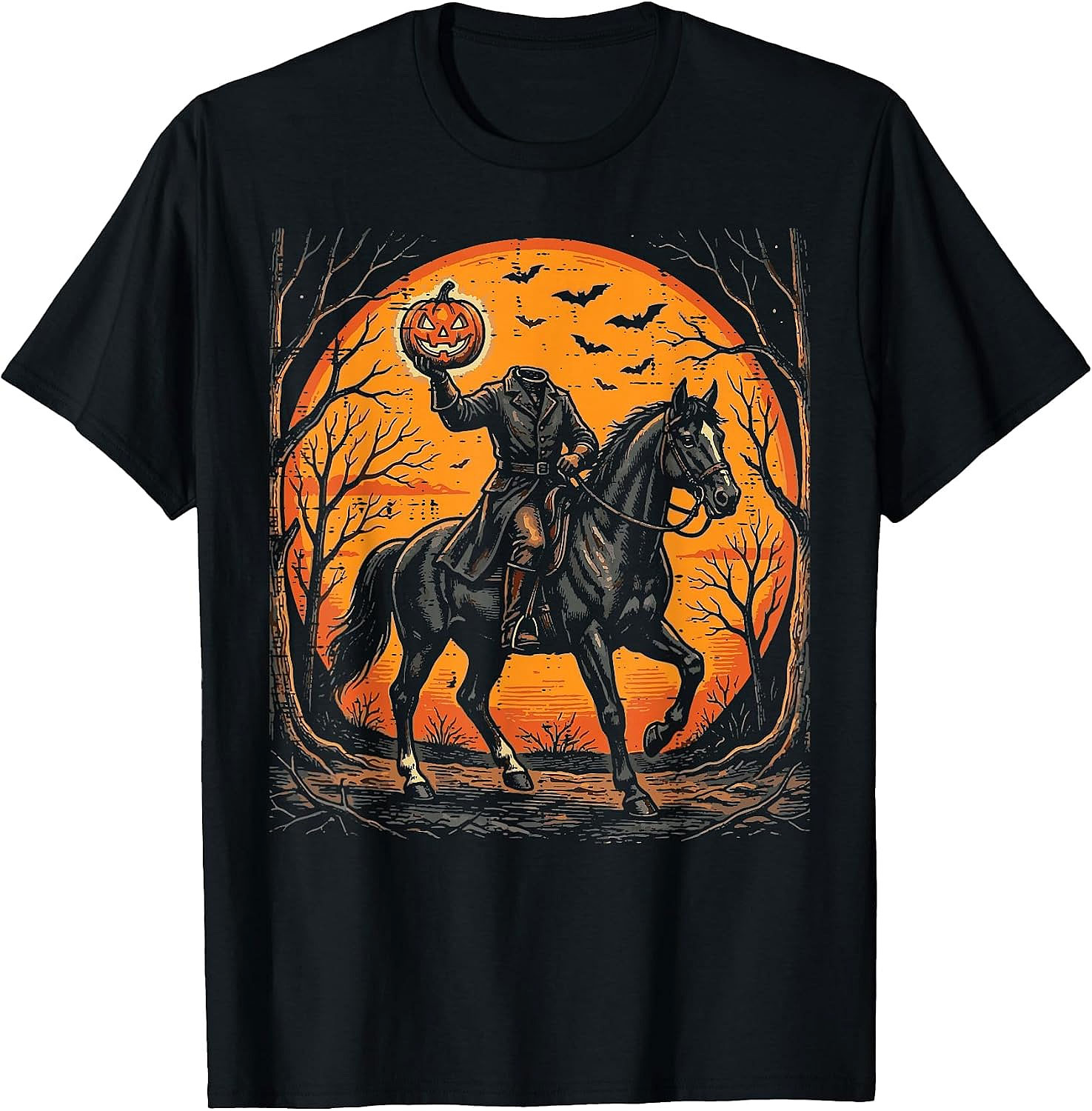 Headless Horseman Halloween T-Shirt | Spooky Graphic Tee