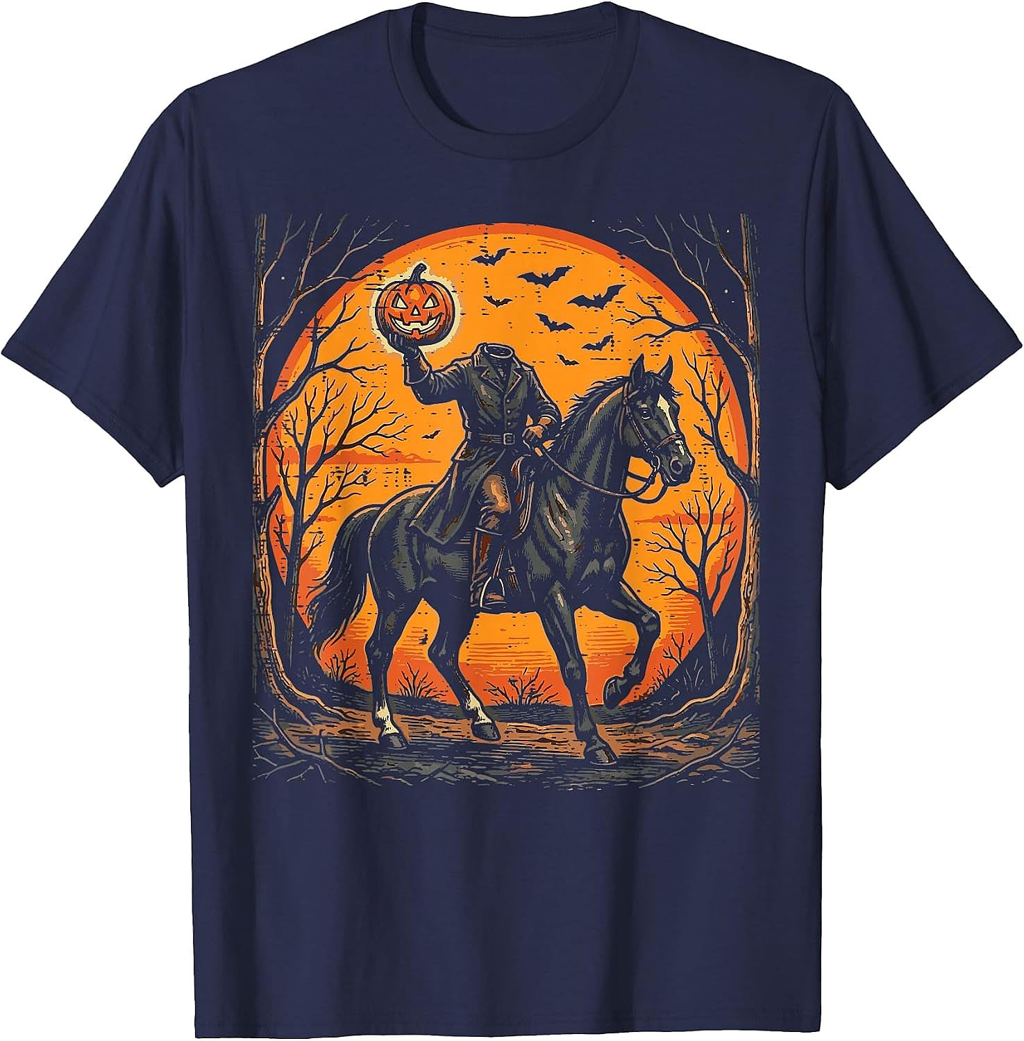 Headless Horseman Halloween T-Shirt | Spooky Graphic Tee