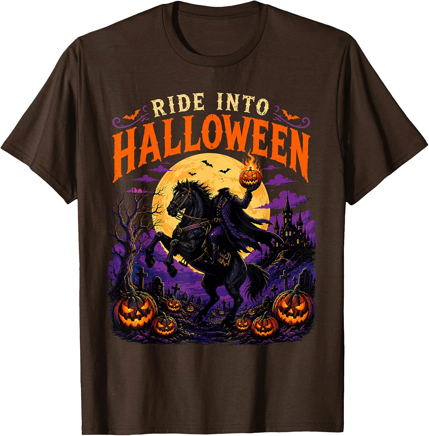 Headless Horseman Halloween T-Shirt | Spooky Pumpkin Tee