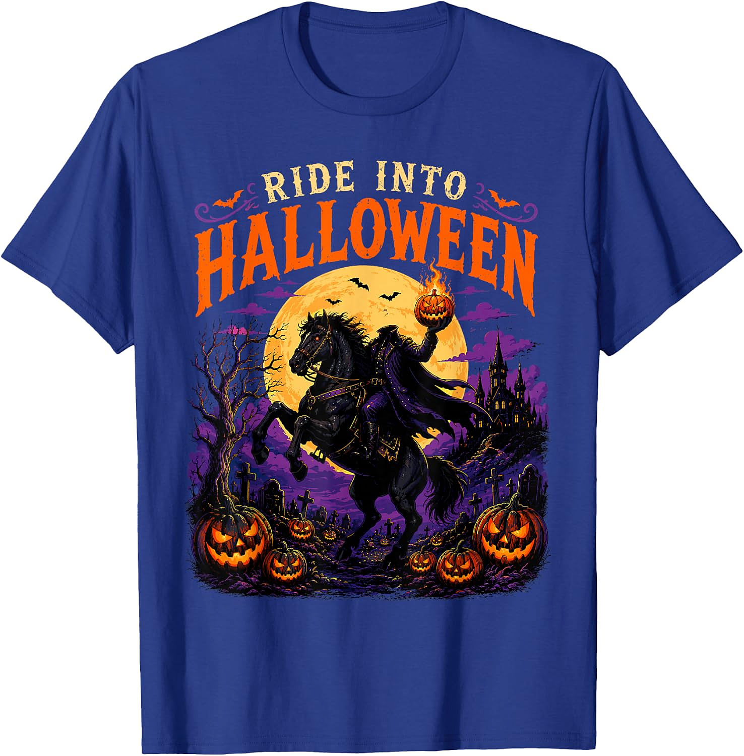 Headless Horseman Halloween T-Shirt | Spooky Pumpkin Tee