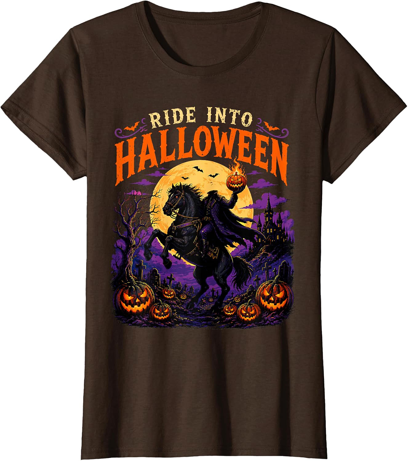 Headless Horseman Halloween T-Shirt | Spooky Pumpkin Tee
