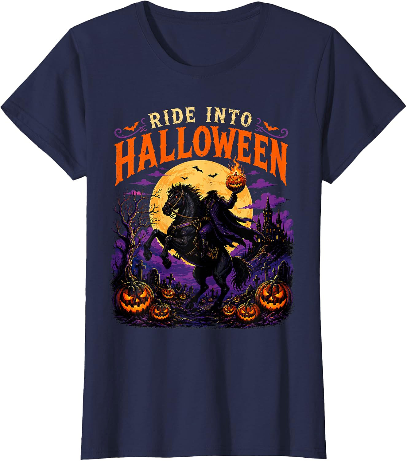 Headless Horseman Halloween T-Shirt | Spooky Pumpkin Tee