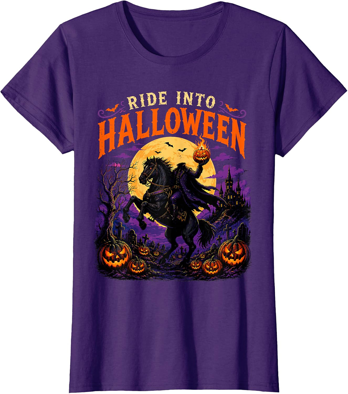 Headless Horseman Halloween T-Shirt | Spooky Pumpkin Tee