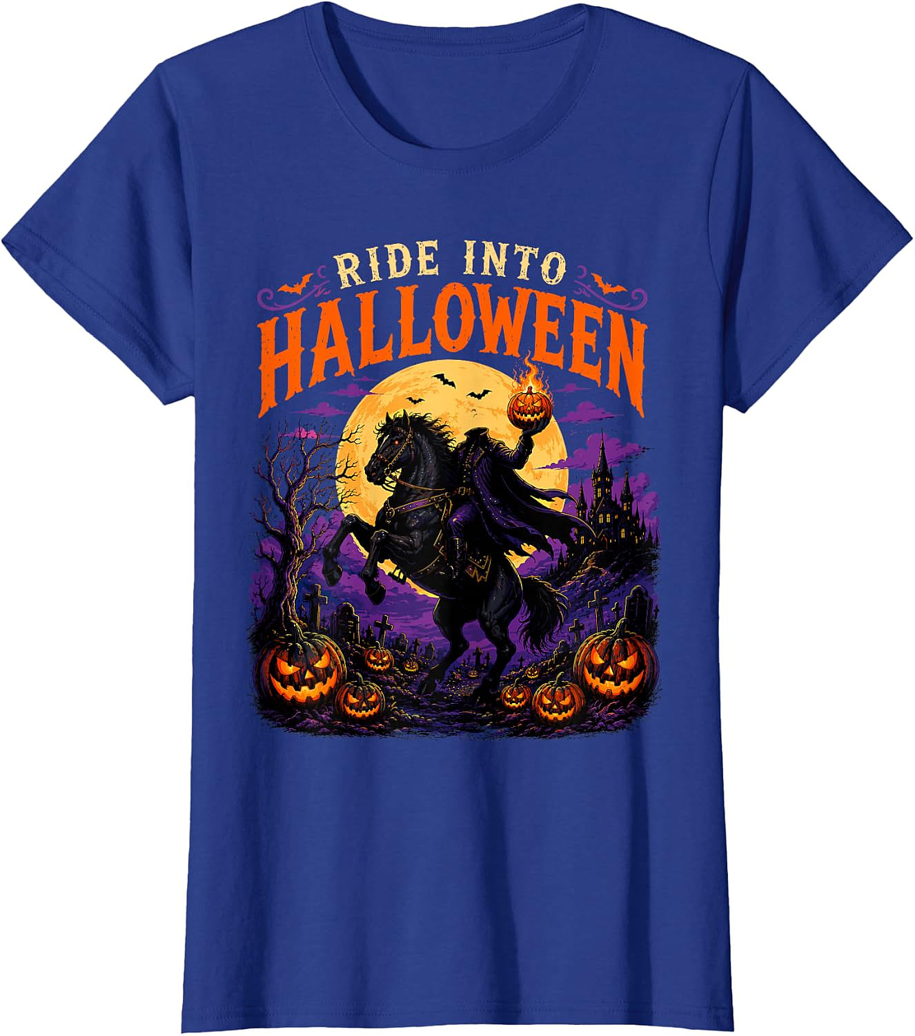 Headless Horseman Halloween T-Shirt | Spooky Pumpkin Tee