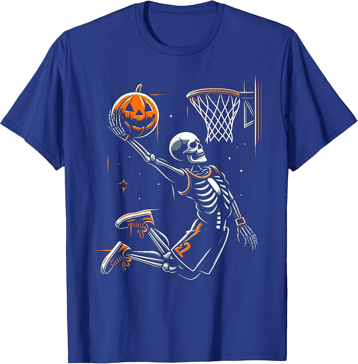 Skeleton Basketball Halloween T-Shirt | Funny Dunking Tee