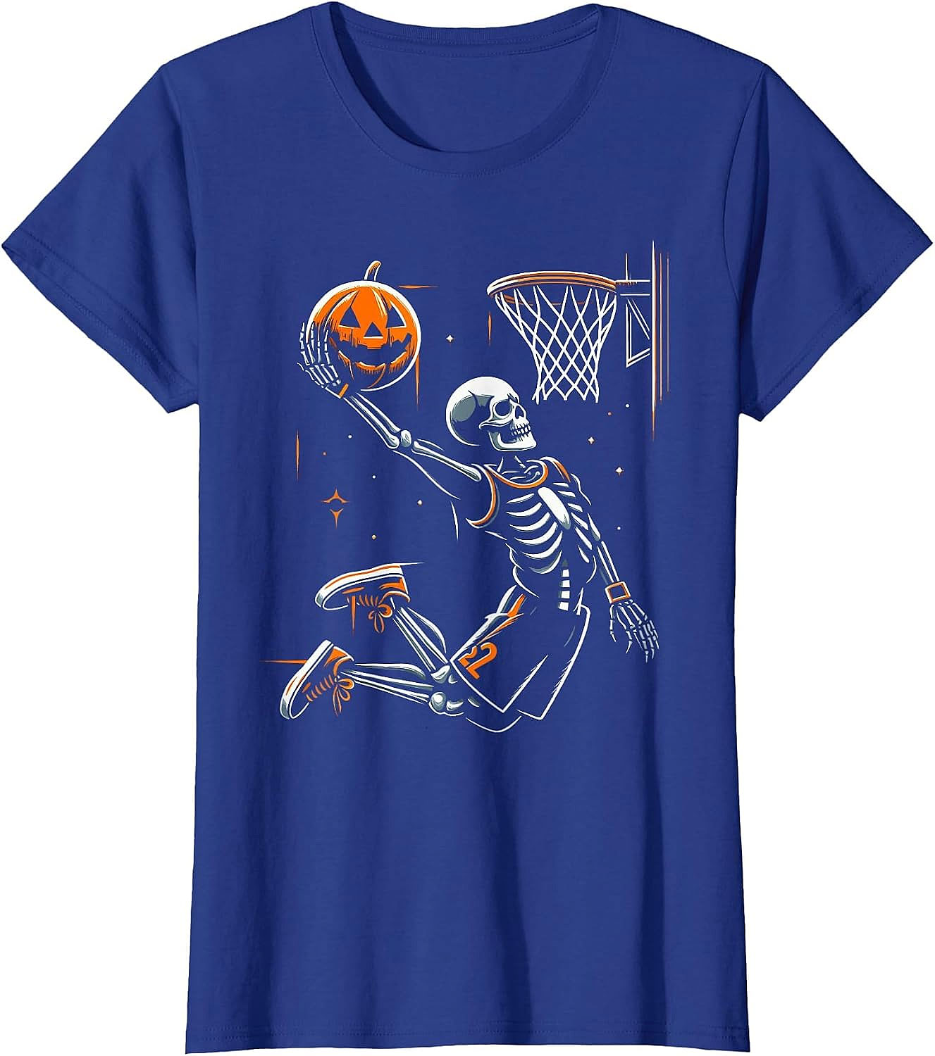 Skeleton Basketball Halloween T-Shirt | Funny Dunking Tee