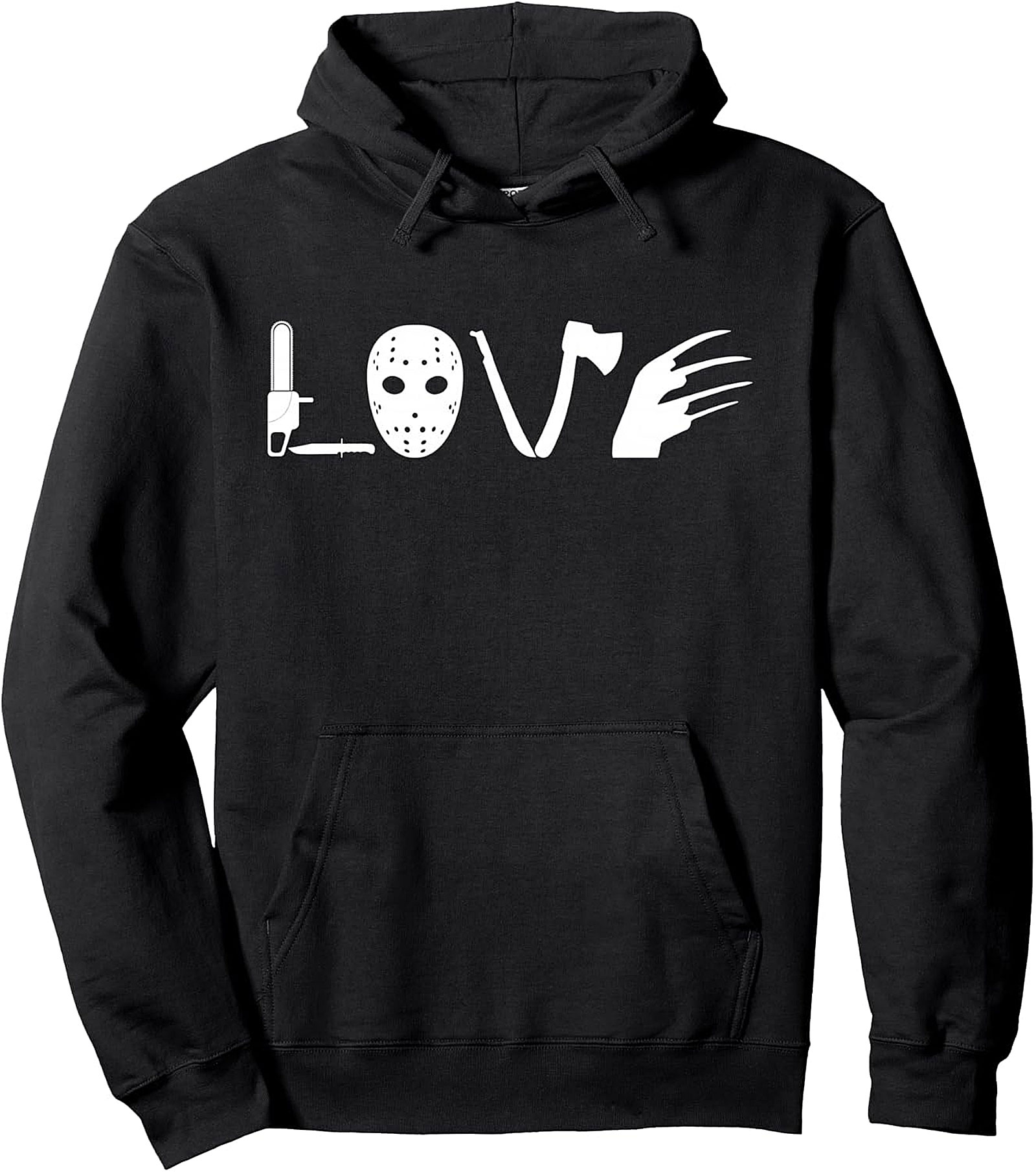 I Love Horror Movies Hoodie - Scary Movie Pullover