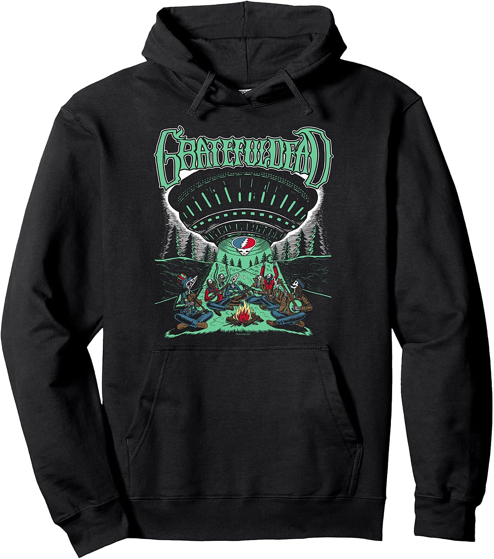 Grateful Dead Skeletons & Aliens Camping Pullover Hoodie