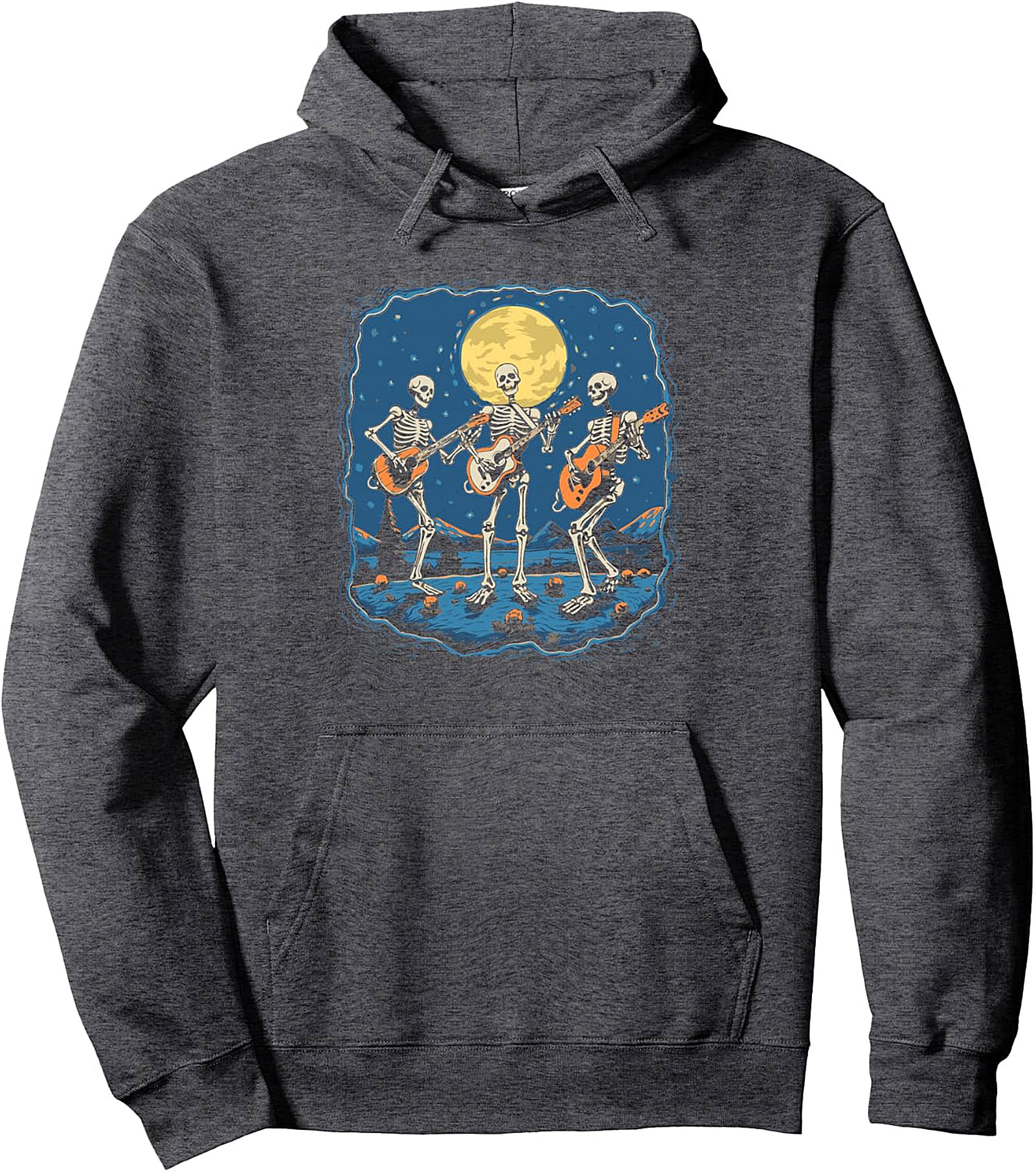  Dead Hippie Skeleton Band Pullover Hoodie | Vintage Music