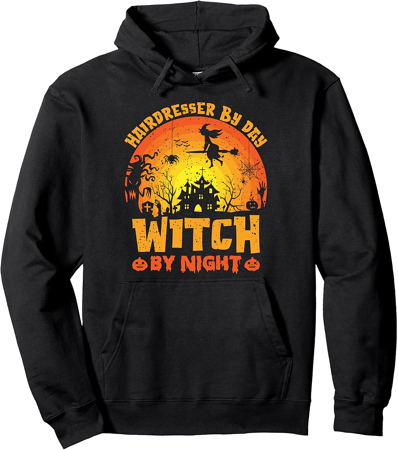 Hairdresser By Day Witch By Night Halloween Hoodie
