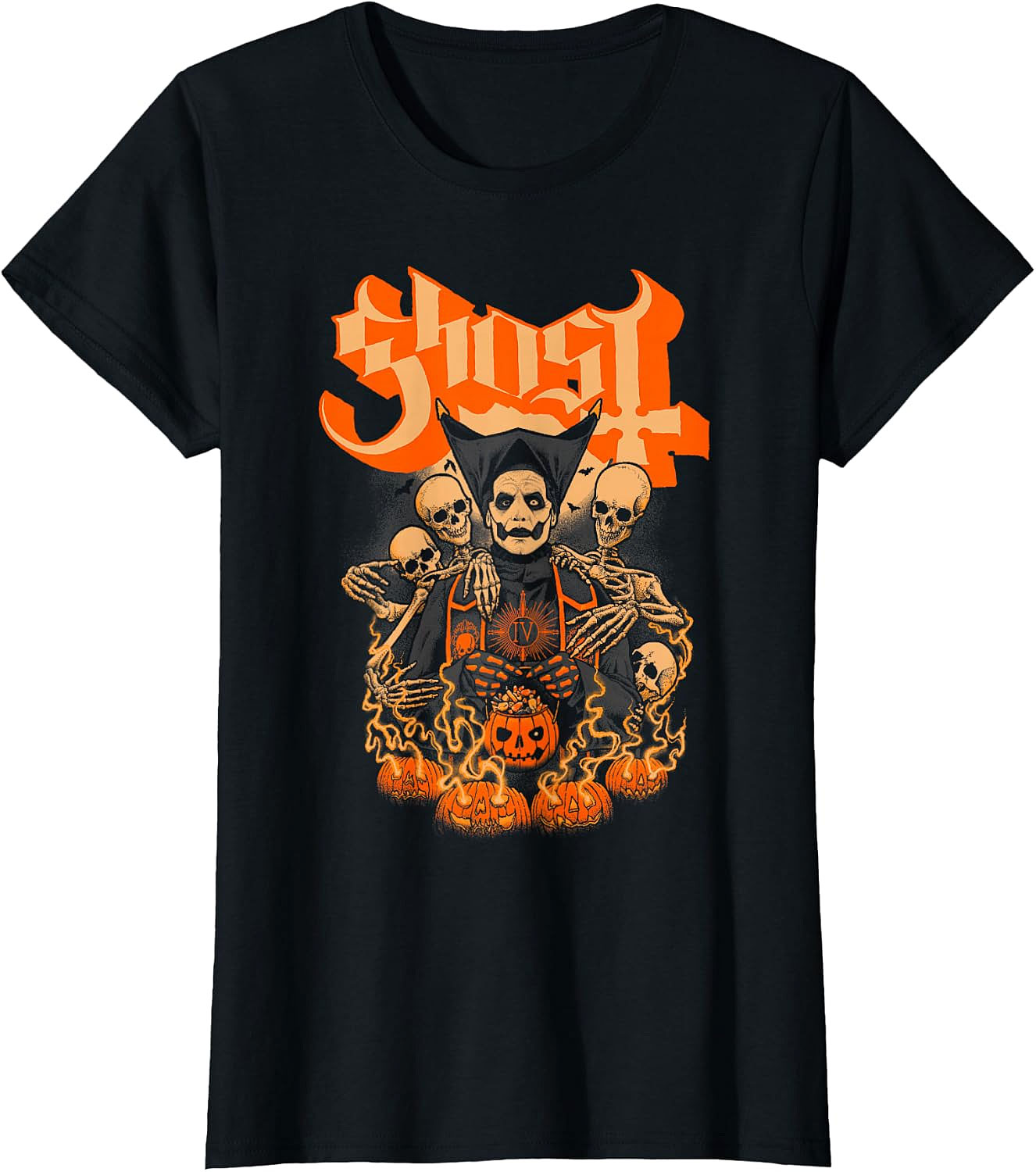 Ghost Great Pumpkin Halloween T-Shirt | Spooky Band Tee