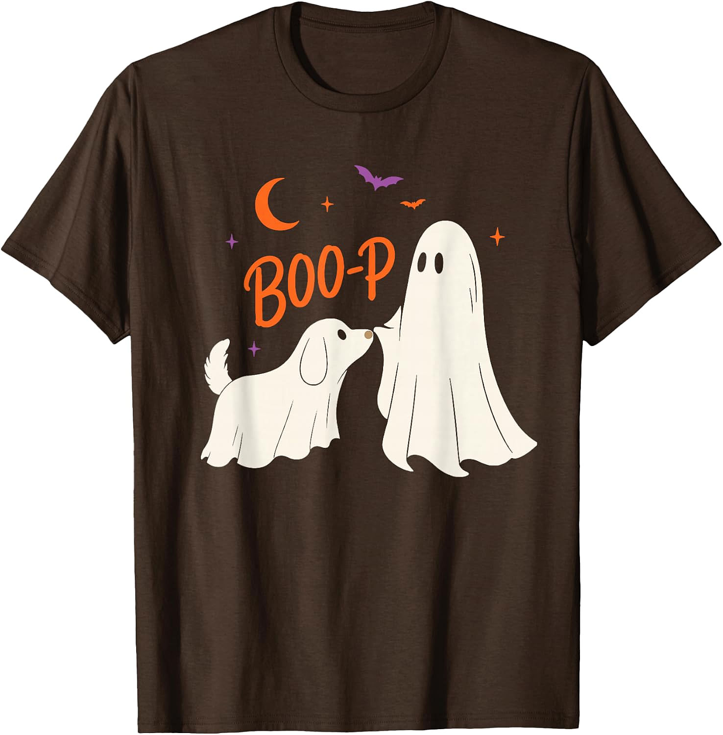 Boo-p Ghost Dog Halloween T-Shirt | Funny Dog Lover Tee