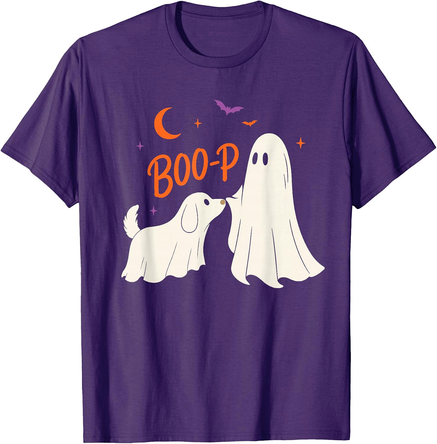 Boo-p Ghost Dog Halloween T-Shirt | Funny Dog Lover Tee