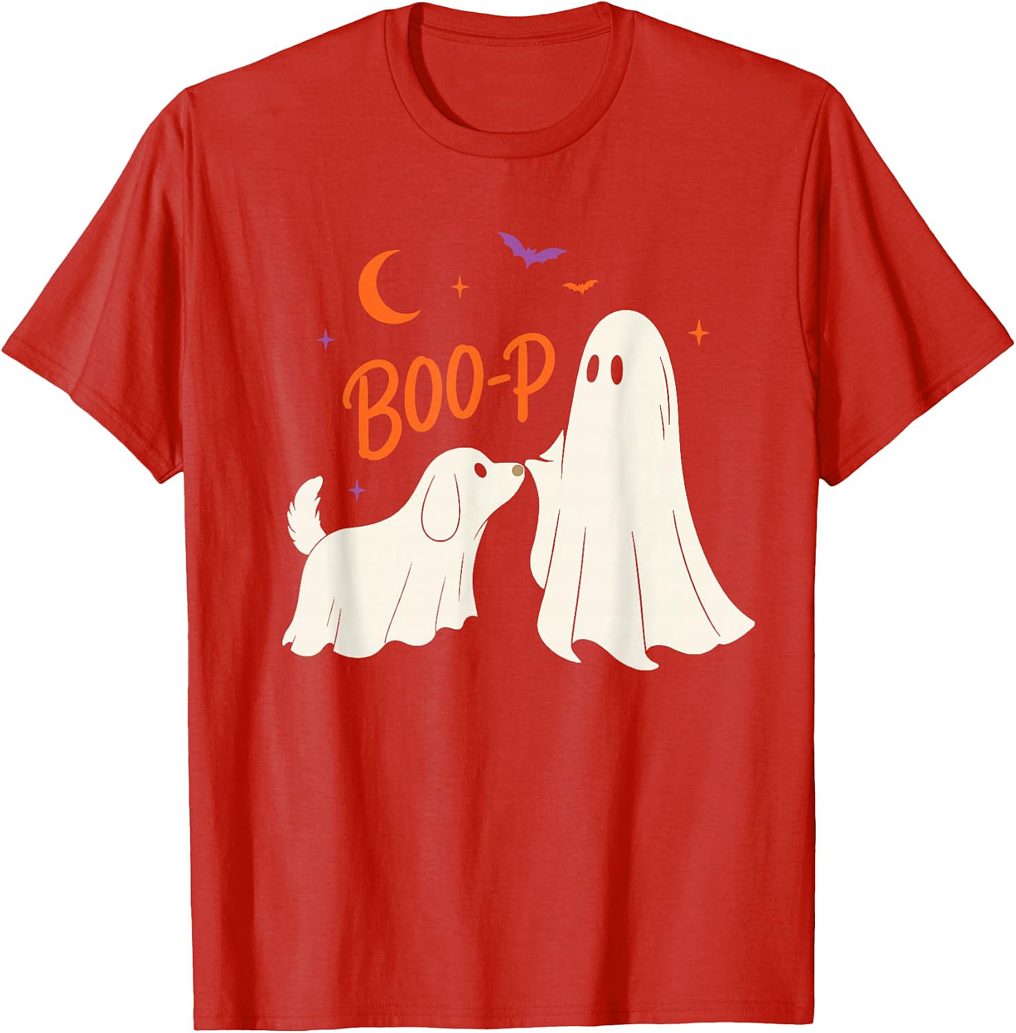 Boo-p Ghost Dog Halloween T-Shirt | Funny Dog Lover Tee