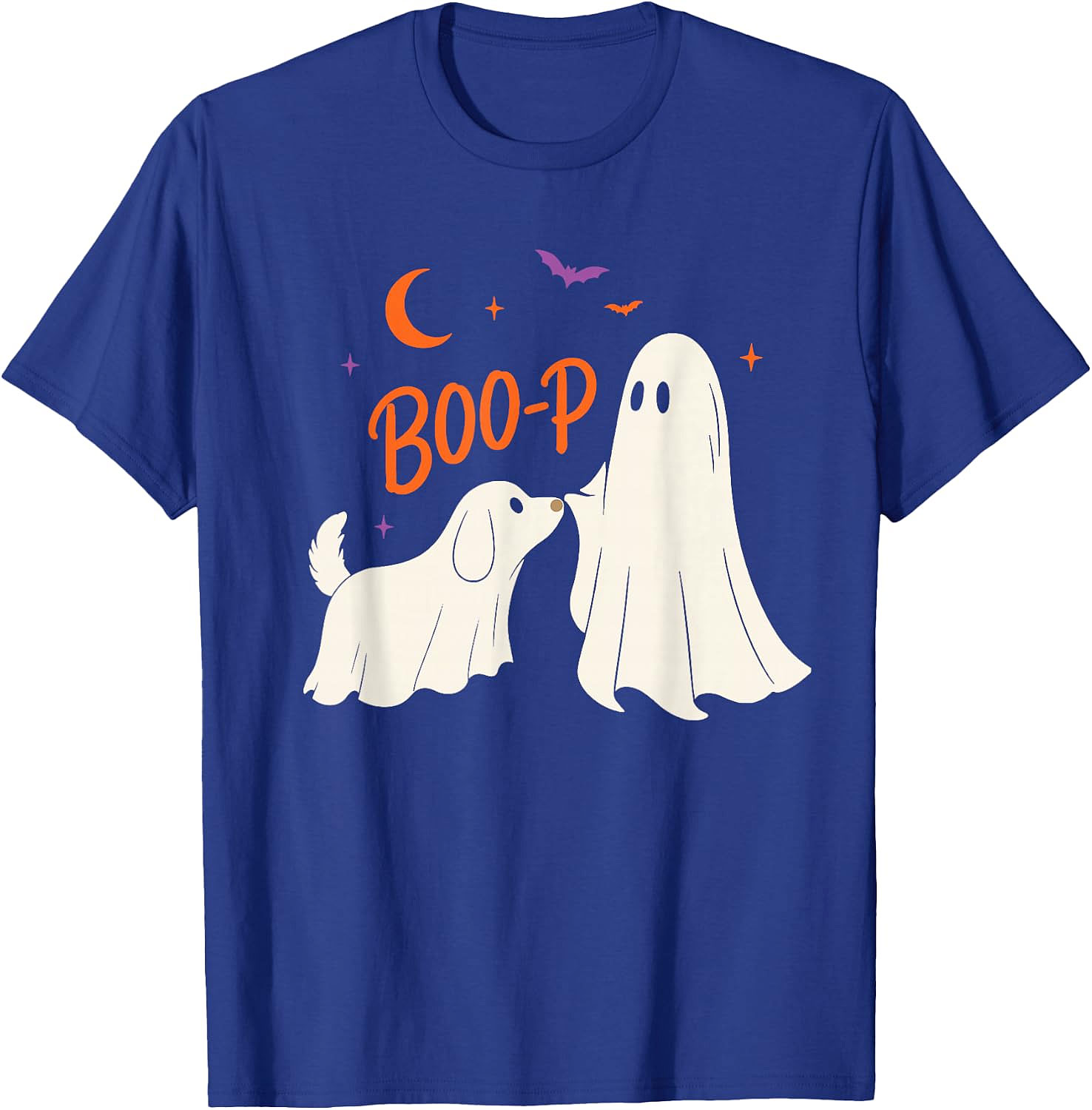 Boo-p Ghost Dog Halloween T-Shirt | Funny Dog Lover Tee