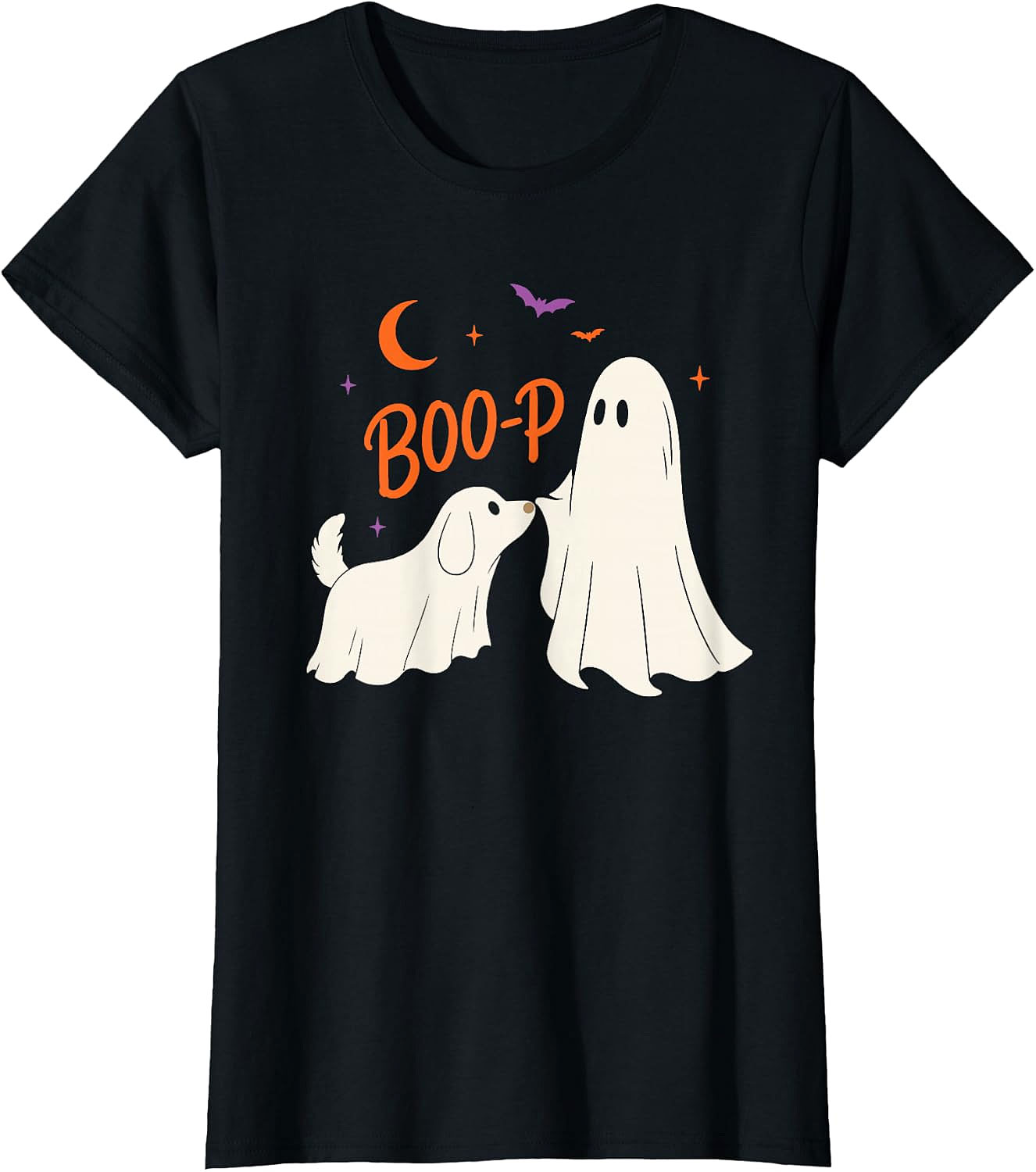 Boo-p Ghost Dog Halloween T-Shirt | Funny Dog Lover Tee