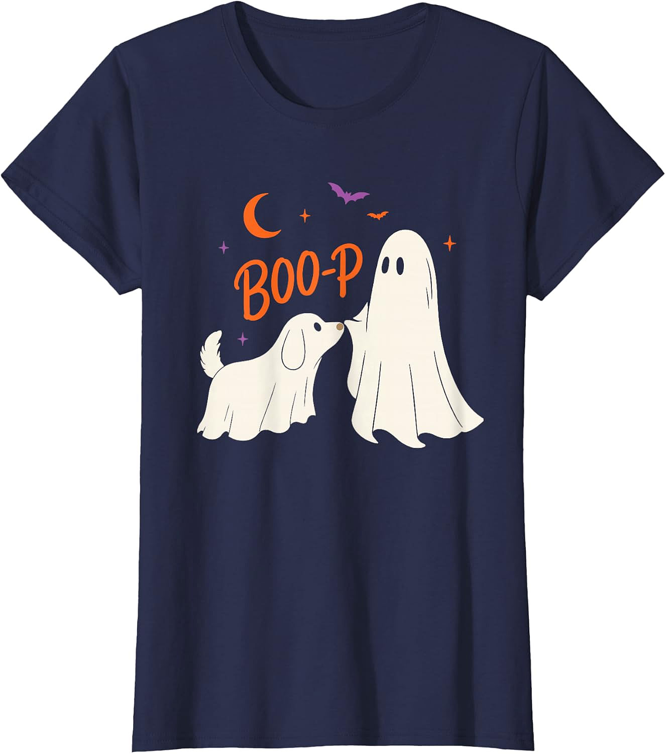 Boo-p Ghost Dog Halloween T-Shirt | Funny Dog Lover Tee