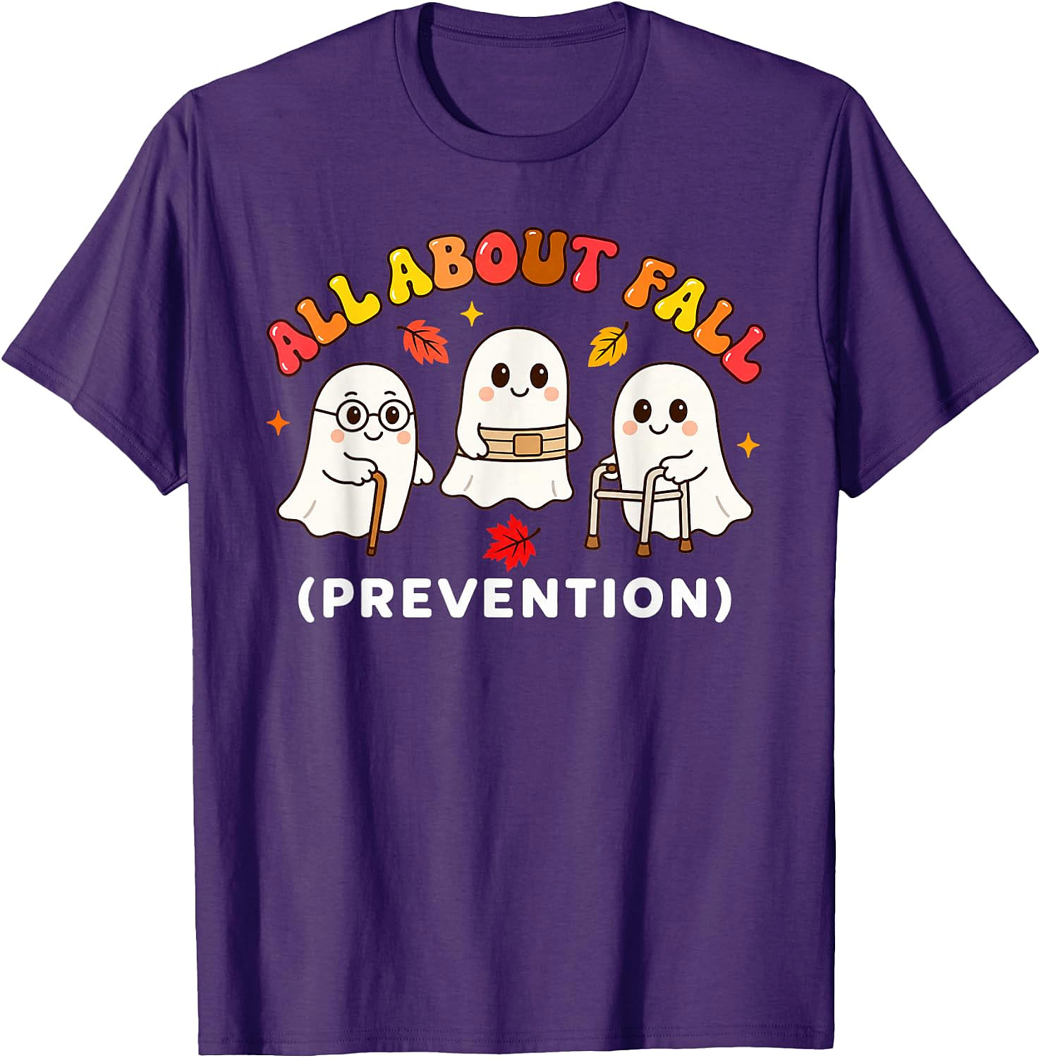 All About Fall Prevention Ghost T-Shirt | Funny Halloween Tee