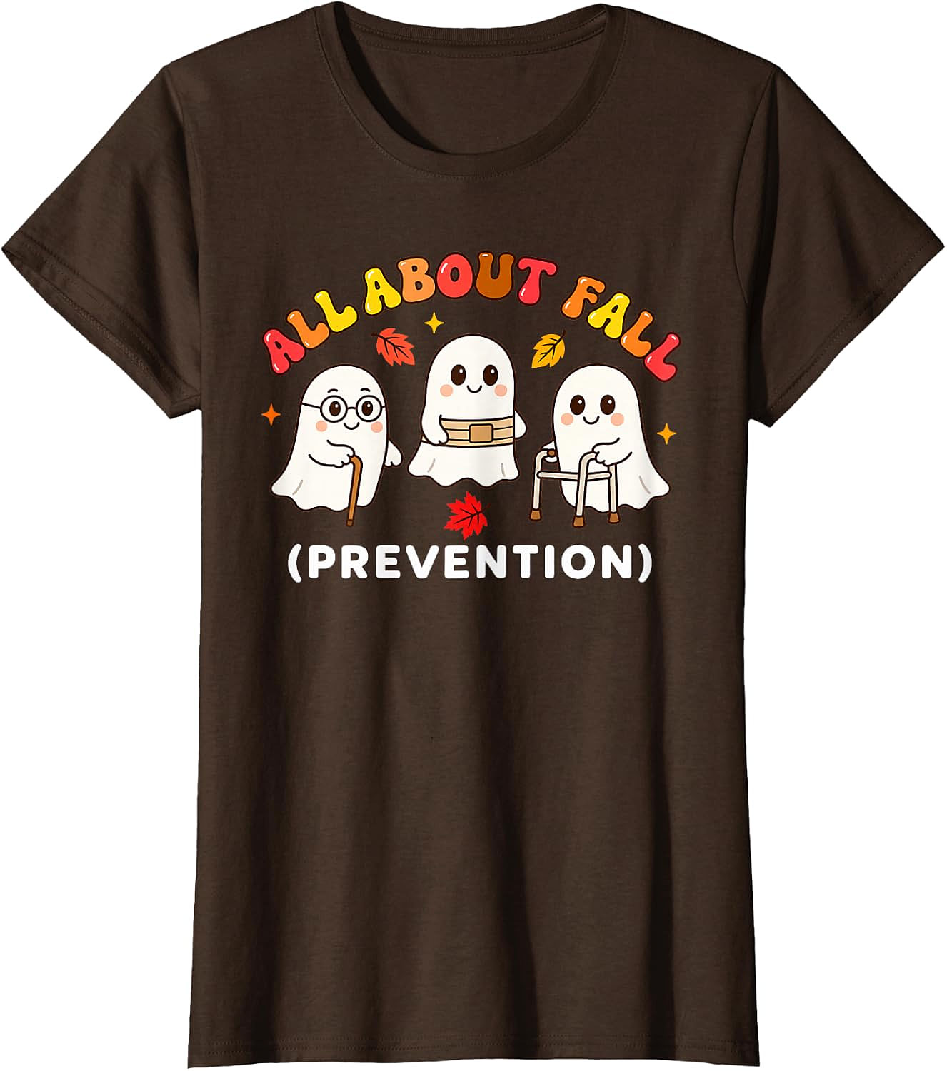 All About Fall Prevention Ghost T-Shirt | Funny Halloween Tee