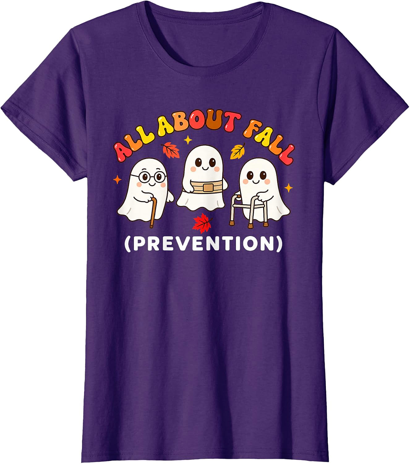 All About Fall Prevention Ghost T-Shirt | Funny Halloween Tee