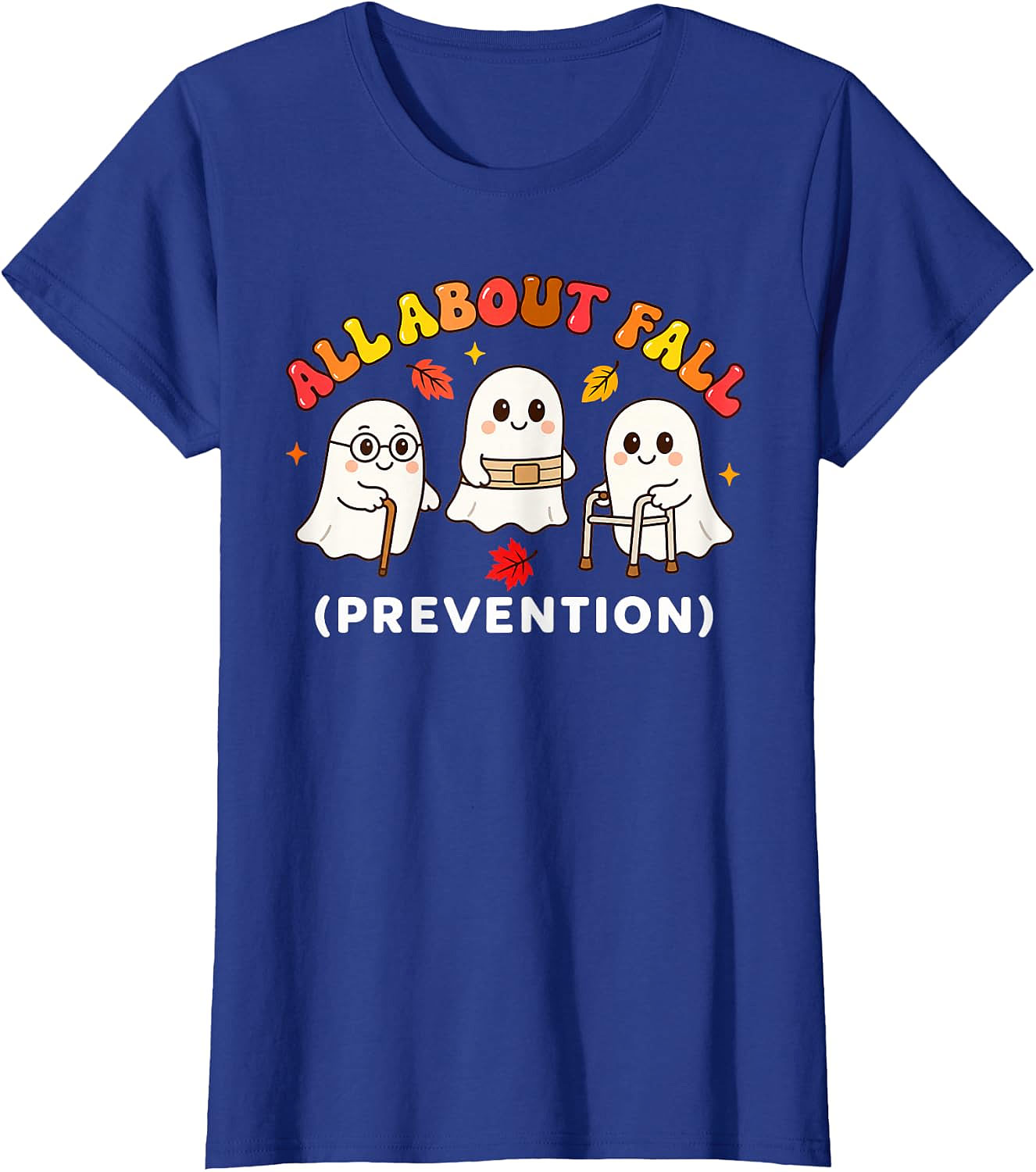 All About Fall Prevention Ghost T-Shirt | Funny Halloween Tee