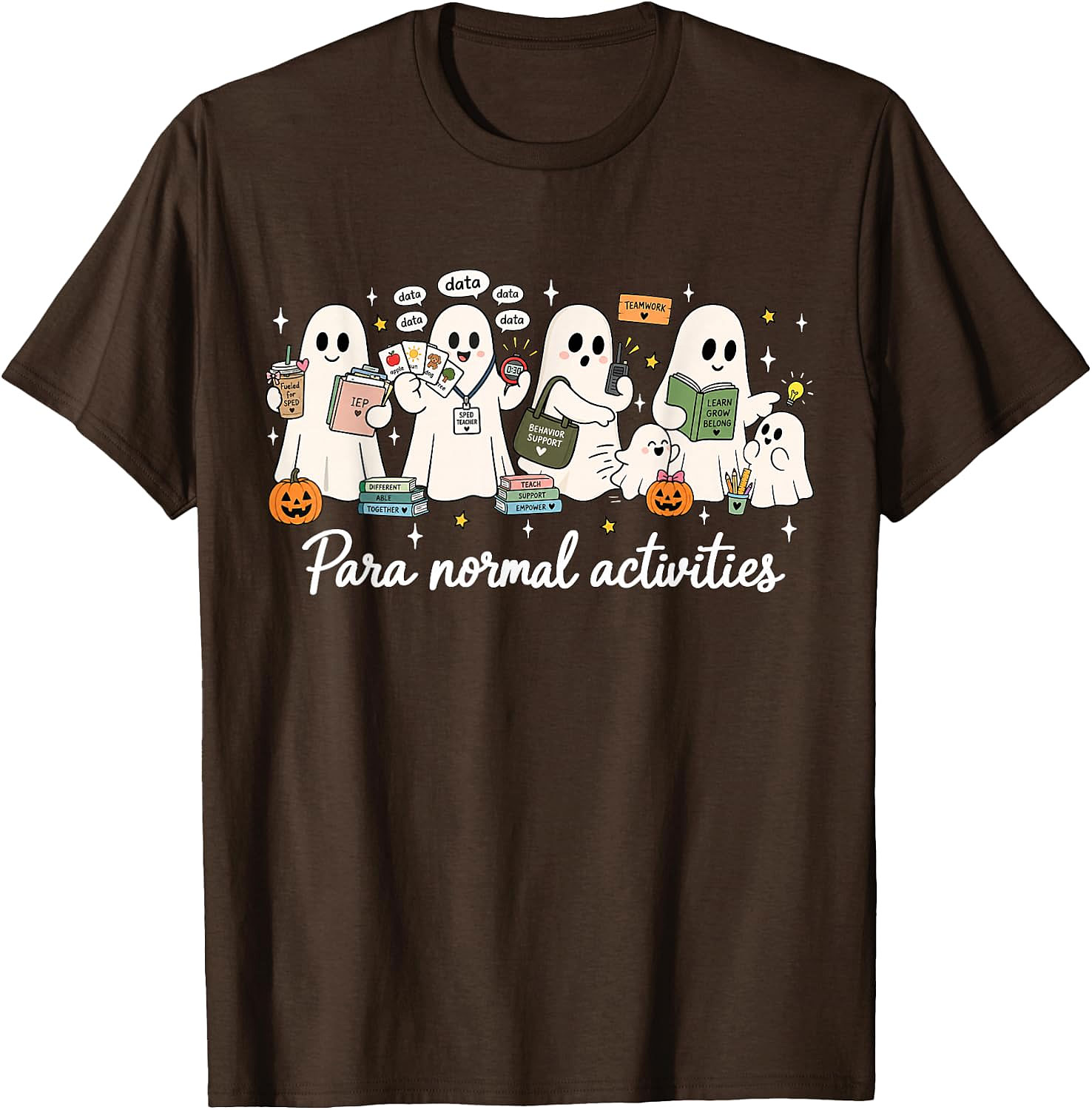 Para Normal Activities Teacher Ghost Halloween T-Shirt