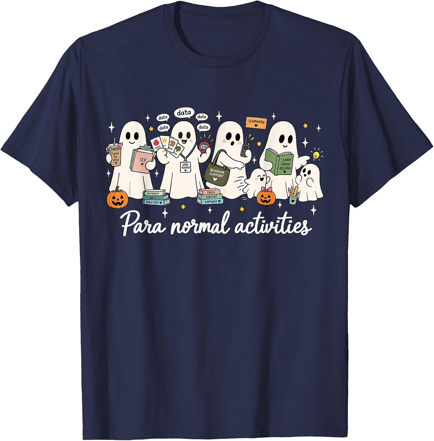 Para Normal Activities Teacher Ghost Halloween T-Shirt