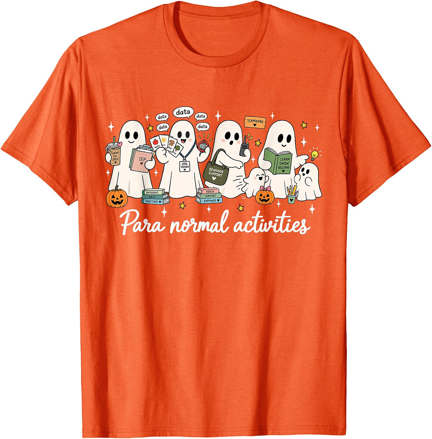 Para Normal Activities Teacher Ghost Halloween T-Shirt