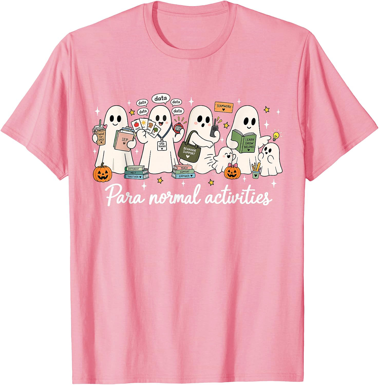 Para Normal Activities Teacher Ghost Halloween T-Shirt