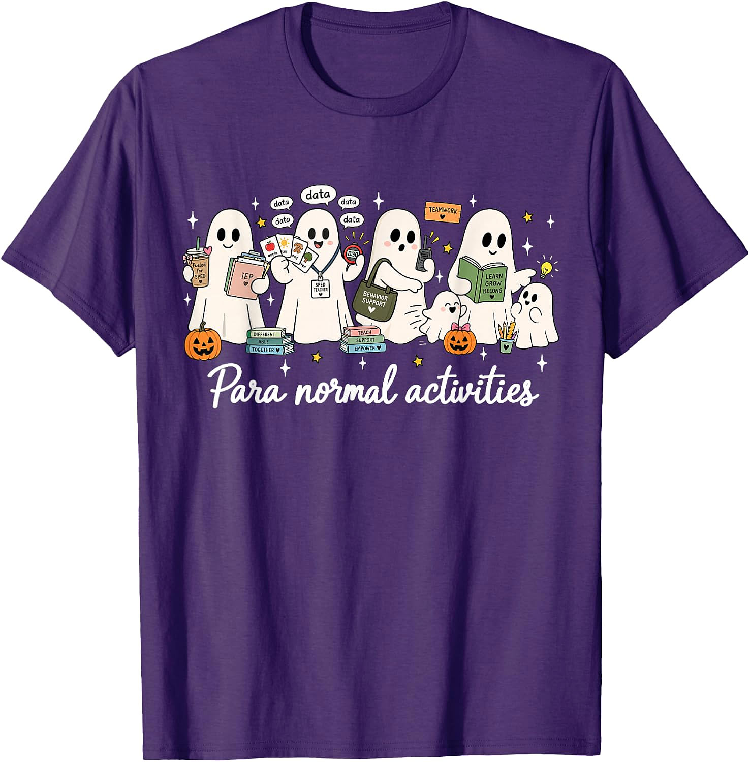 Para Normal Activities Teacher Ghost Halloween T-Shirt