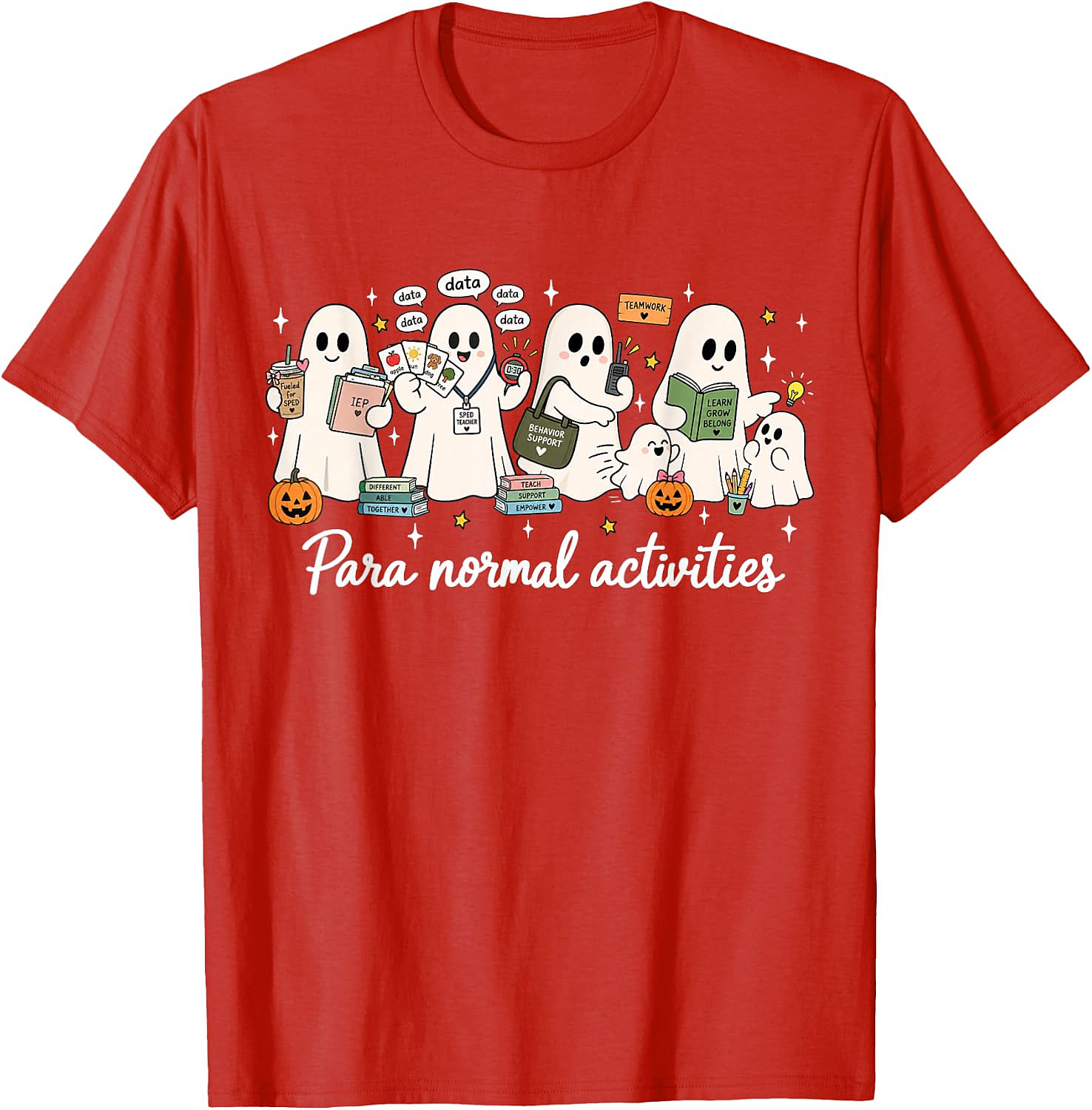 Para Normal Activities Teacher Ghost Halloween T-Shirt