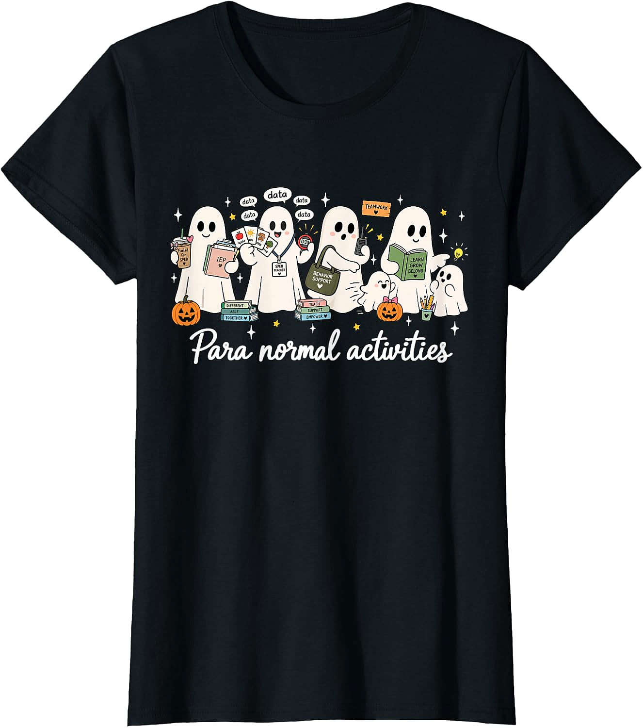 Para Normal Activities Teacher Ghost Halloween T-Shirt