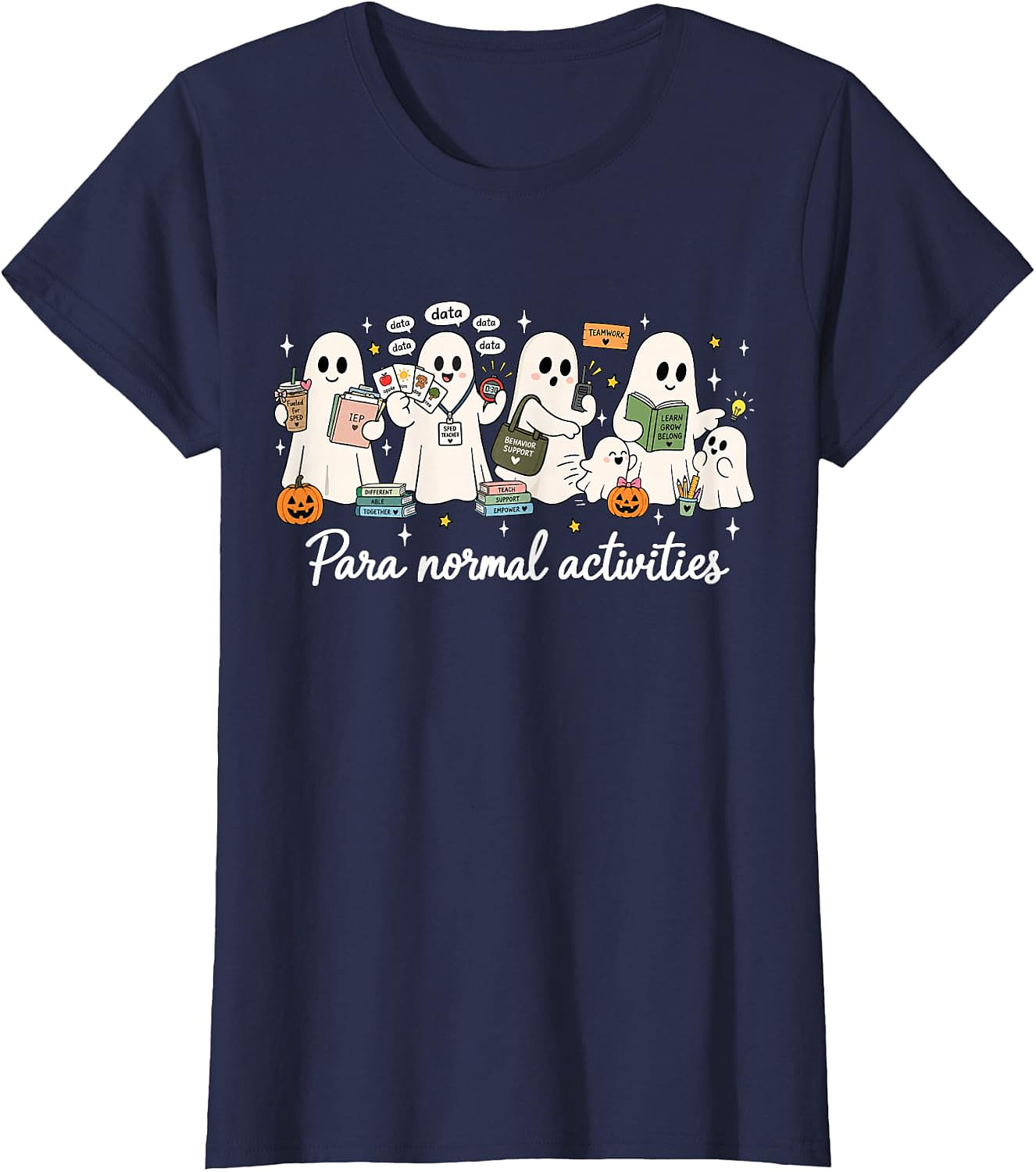 Para Normal Activities Teacher Ghost Halloween T-Shirt