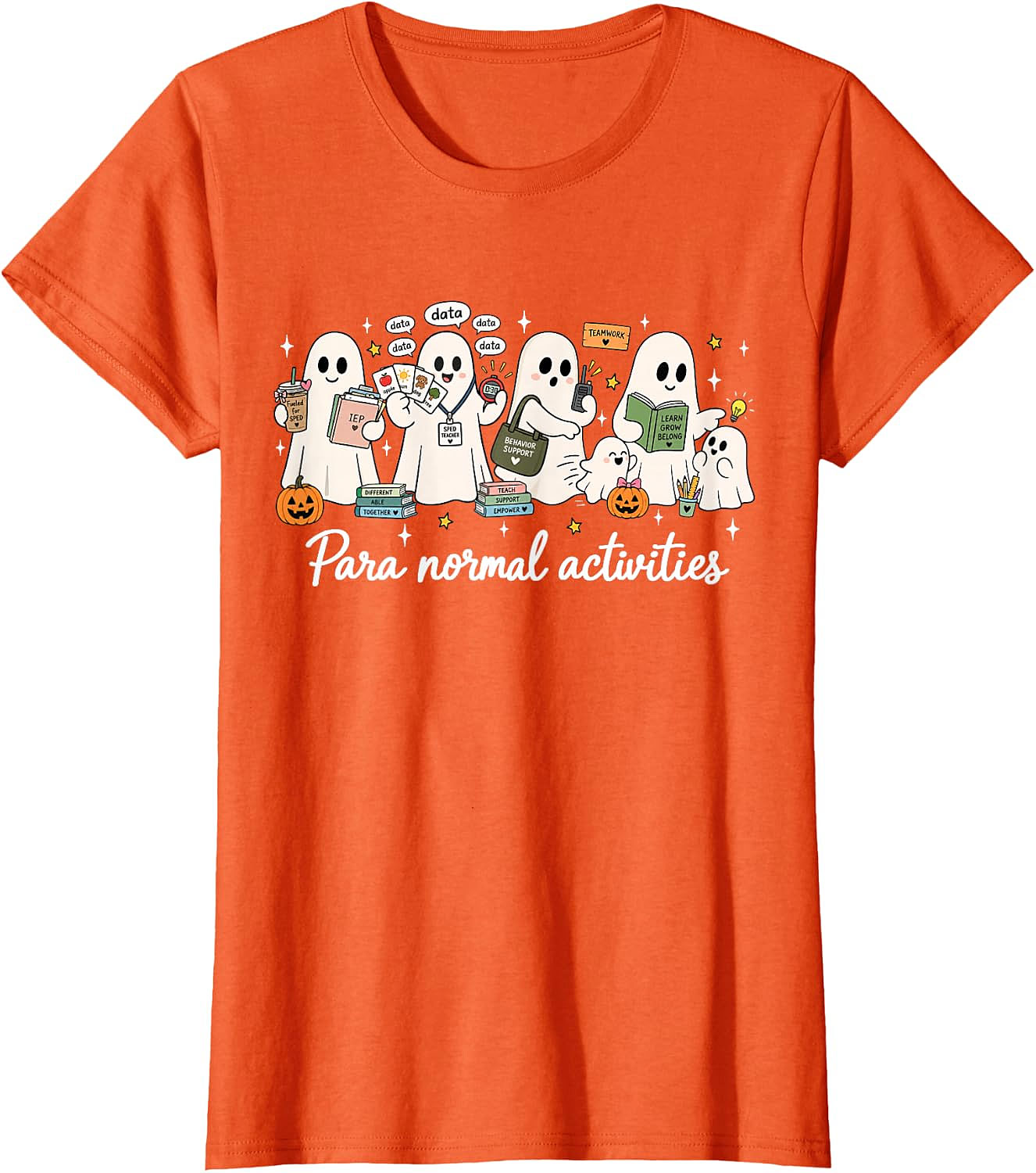 Para Normal Activities Teacher Ghost Halloween T-Shirt