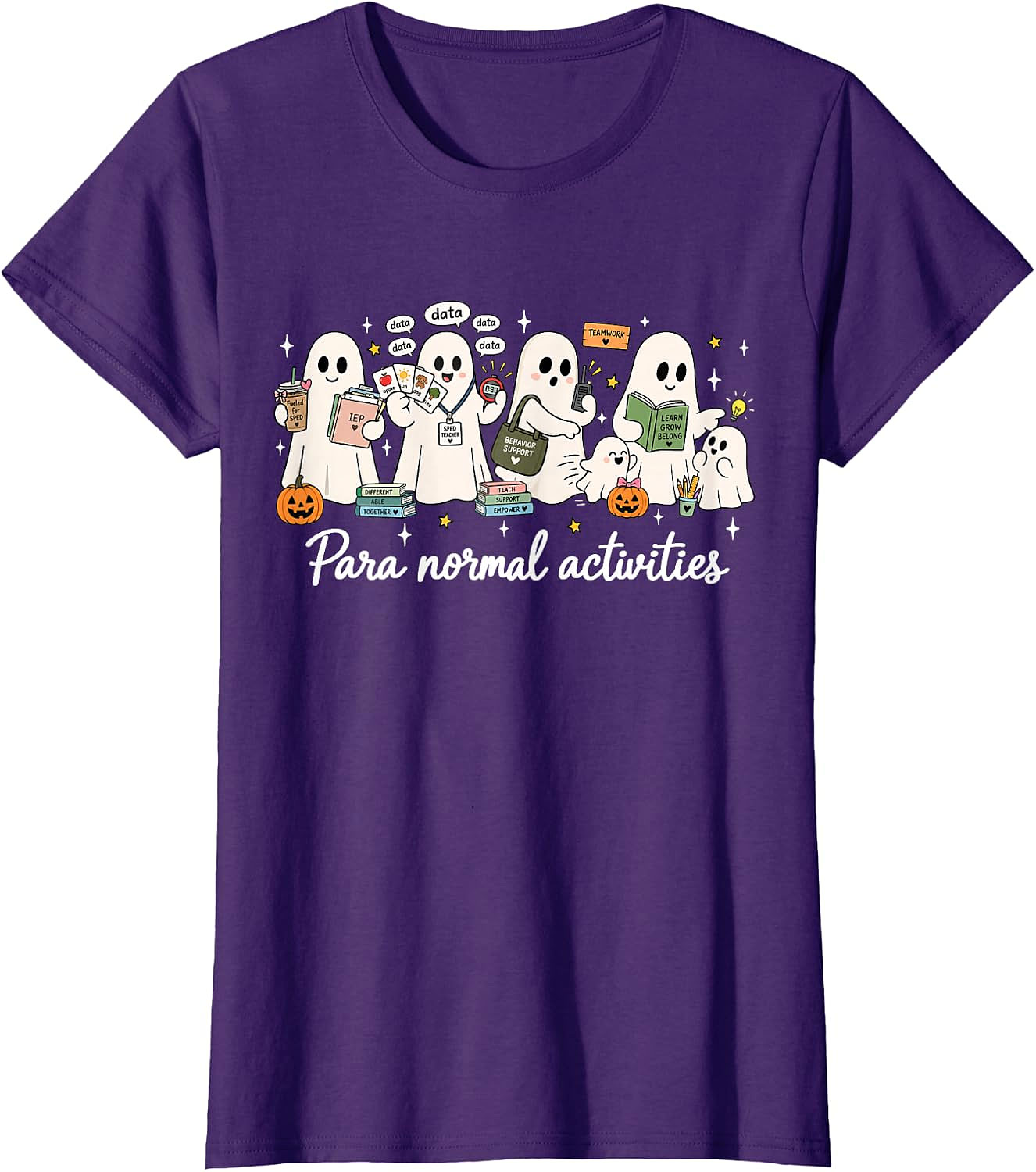 Para Normal Activities Teacher Ghost Halloween T-Shirt