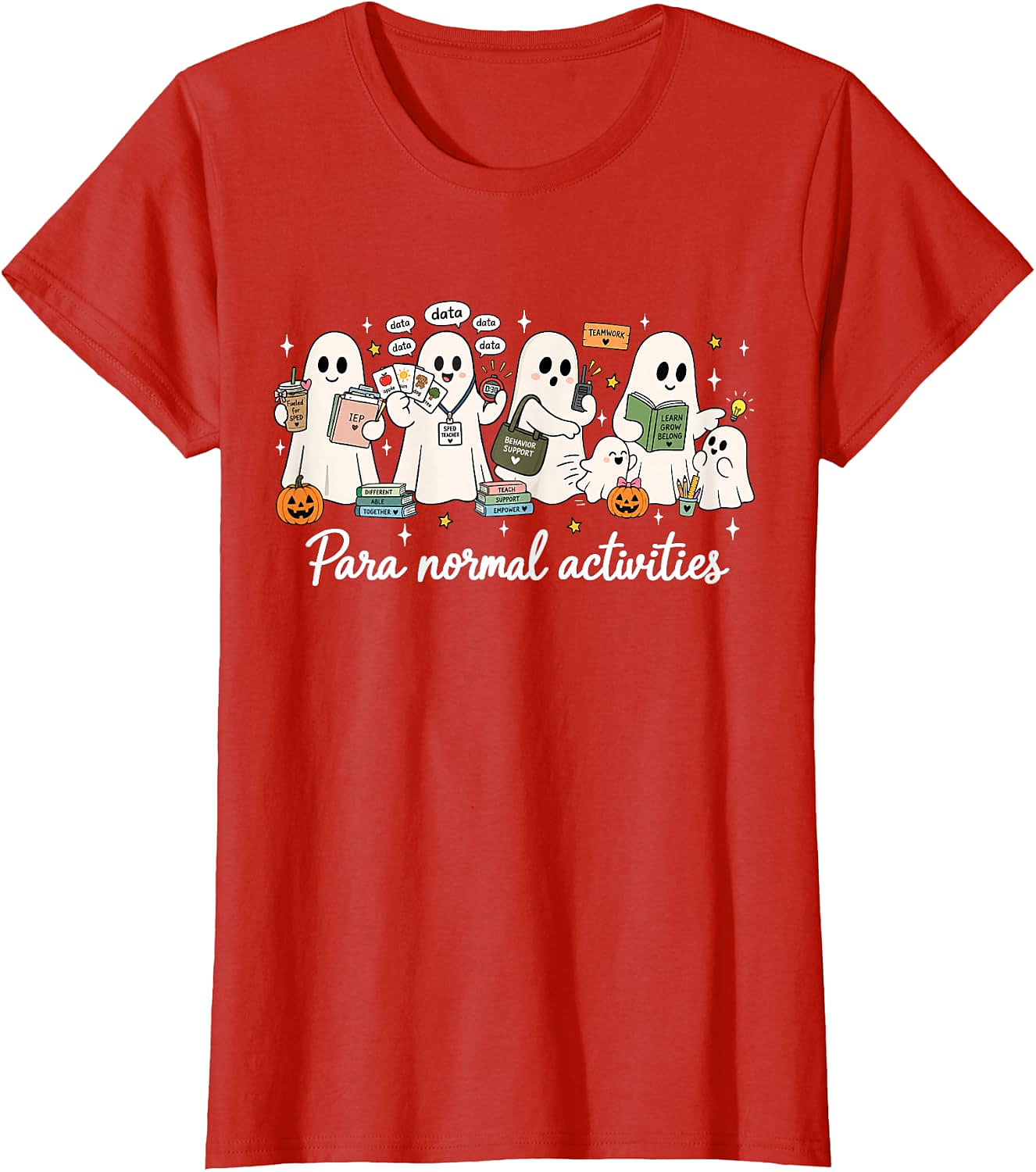 Para Normal Activities Teacher Ghost Halloween T-Shirt