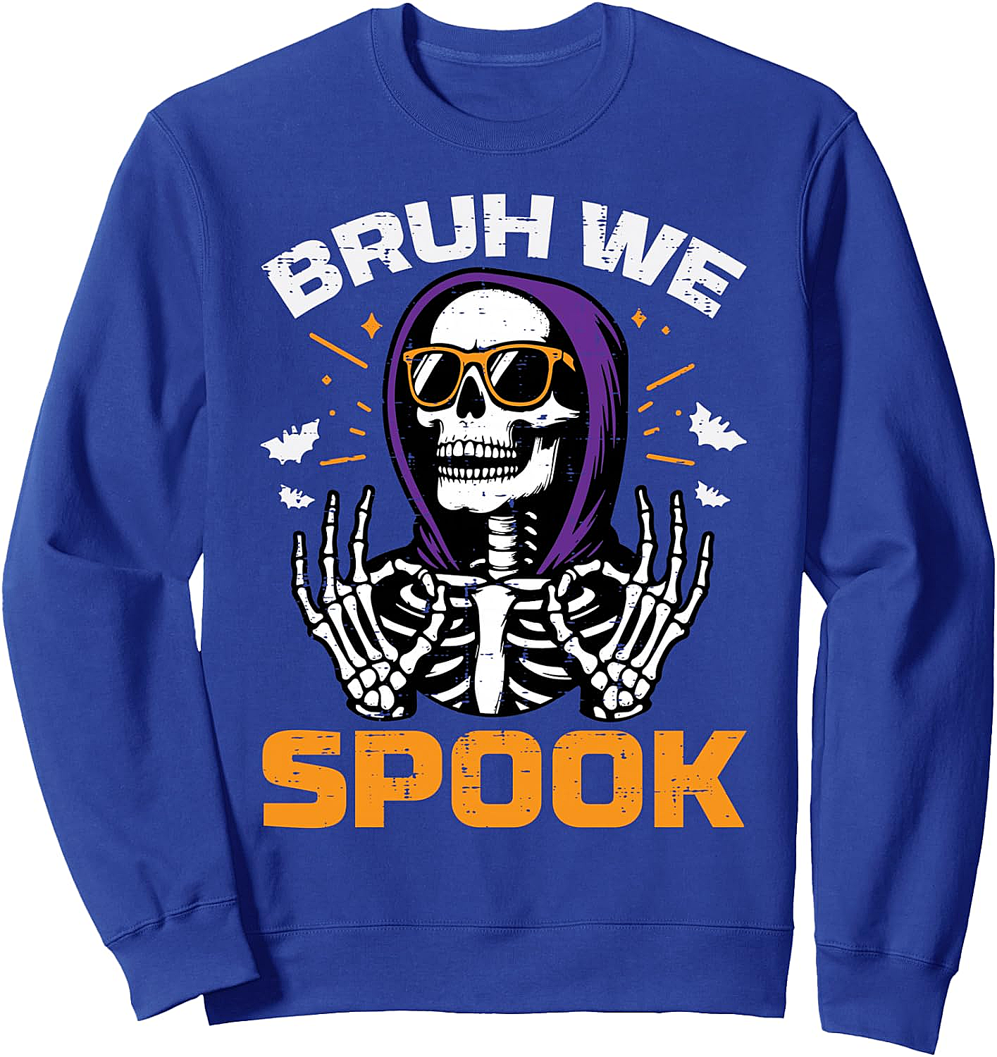  Bruh We Spook Skeleton Meme Halloween Sweatshirt Funny Tee