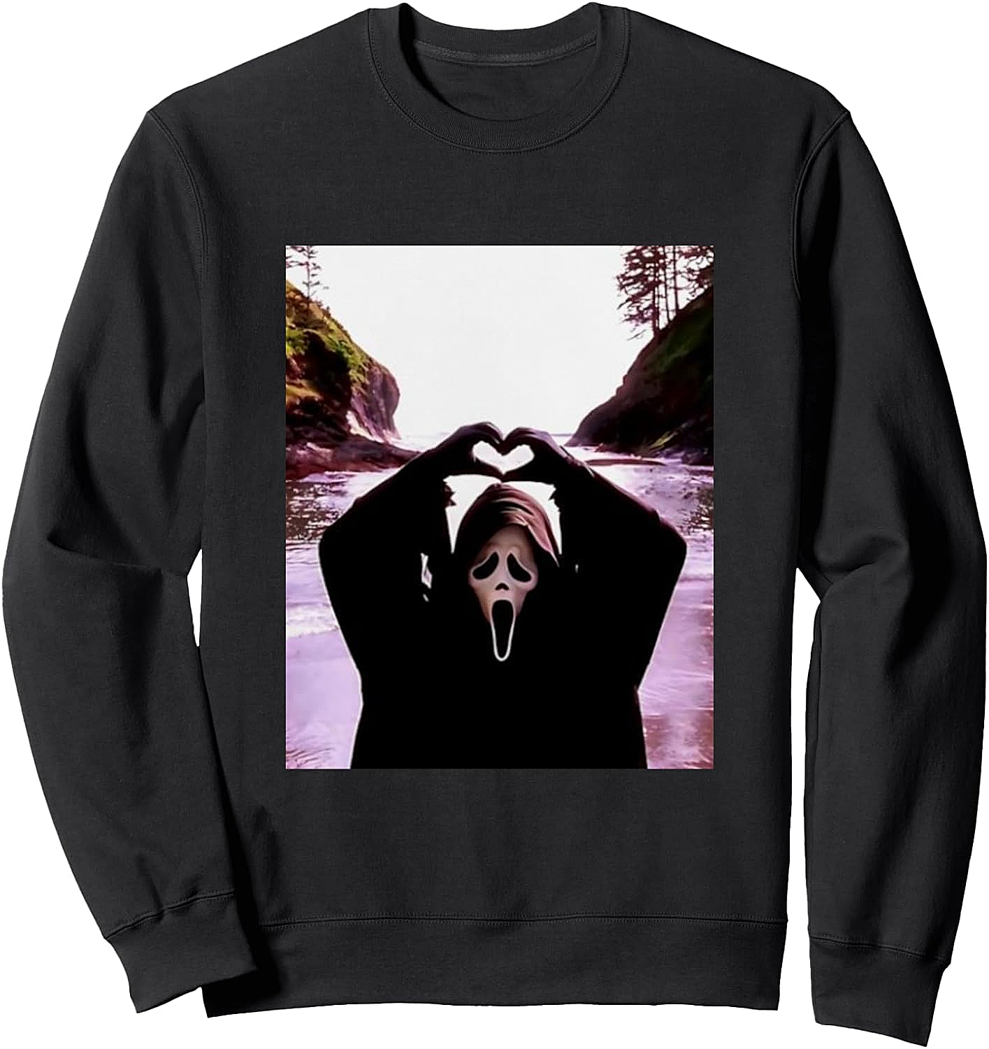 Ghostface Heart Scary Movie Sweatshirt Halloween Apparel