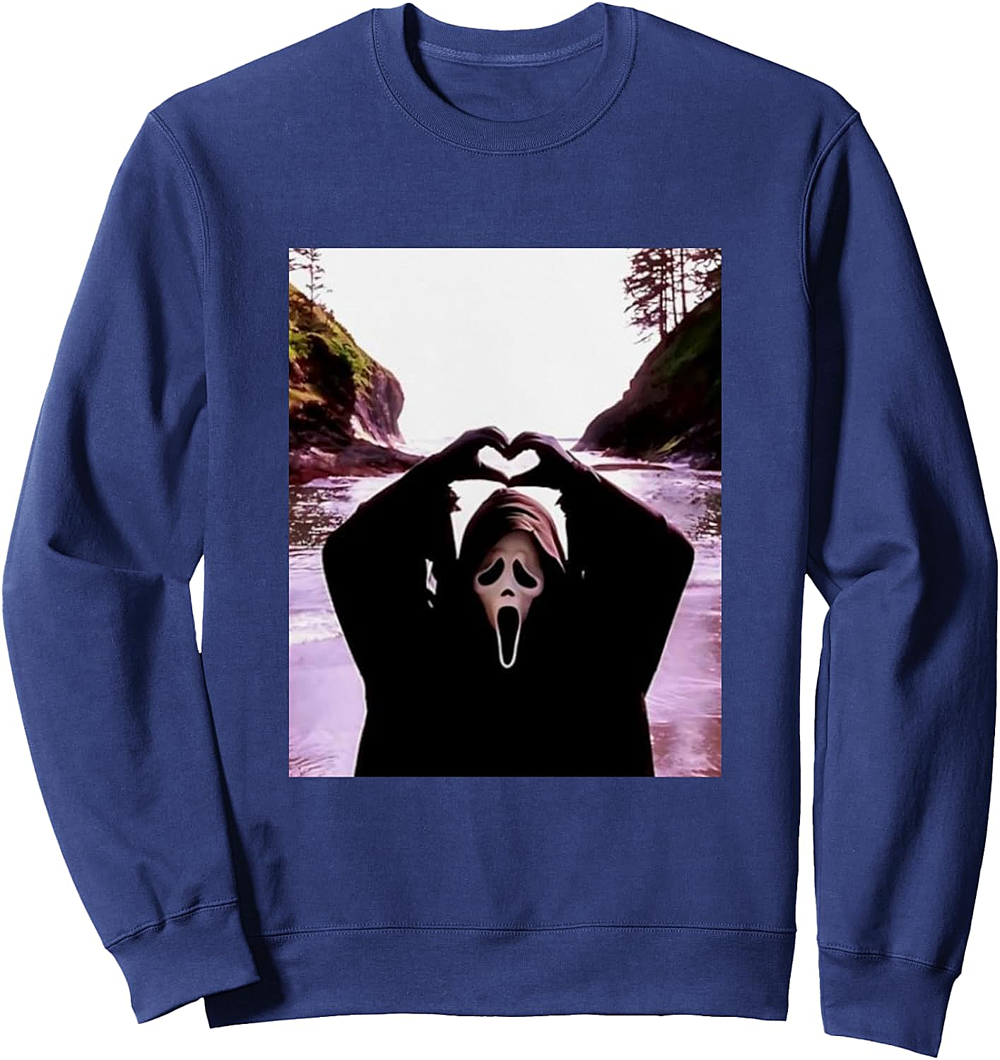 Ghostface Heart Scary Movie Sweatshirt Halloween Apparel